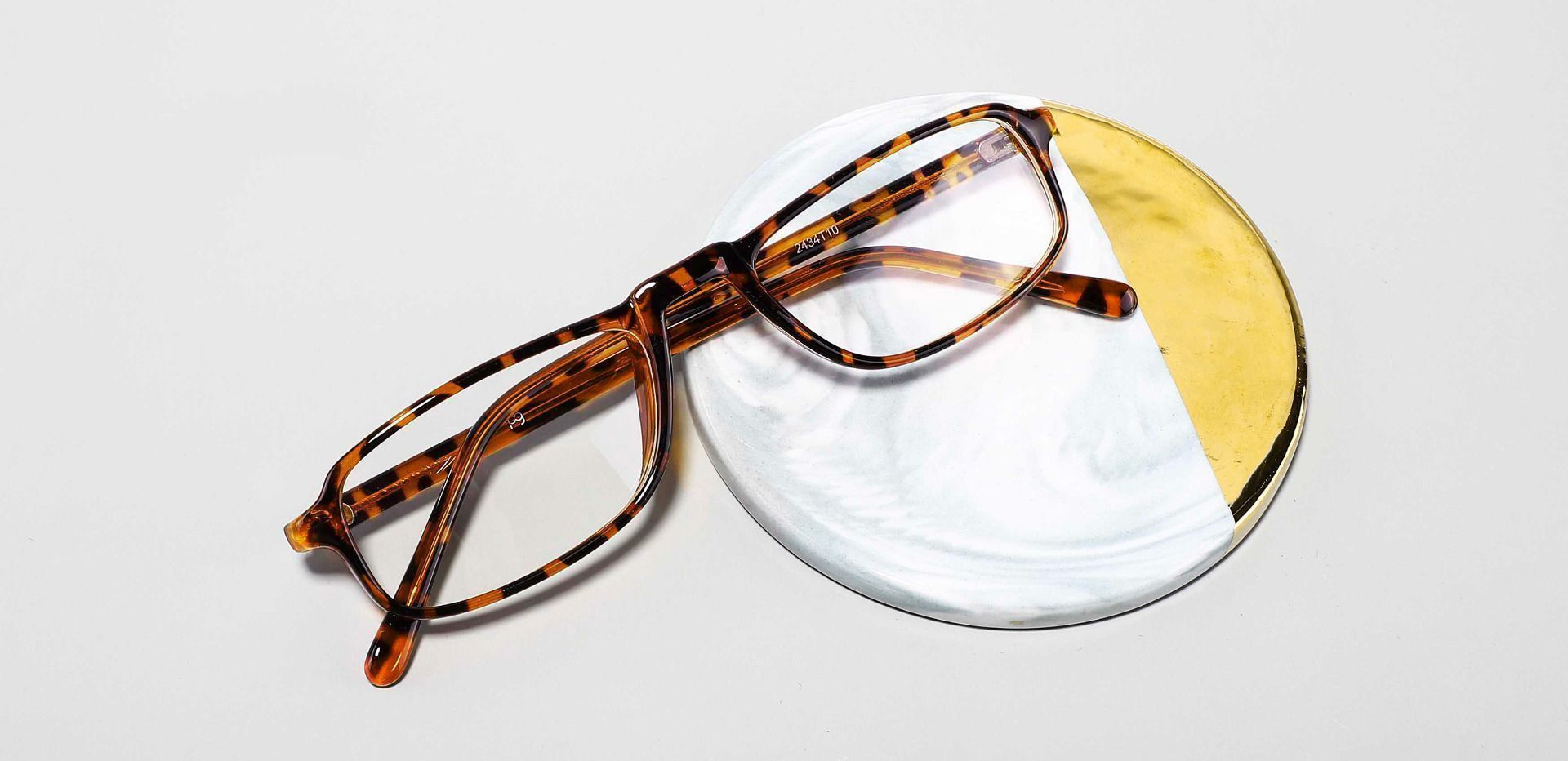 Harold Rectangle Single Vision Glasses - Tortoise