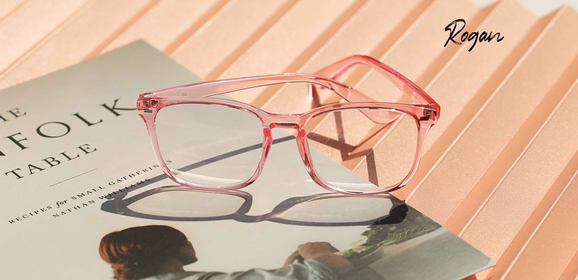 Rogan Square Prescription Glasses - Pink