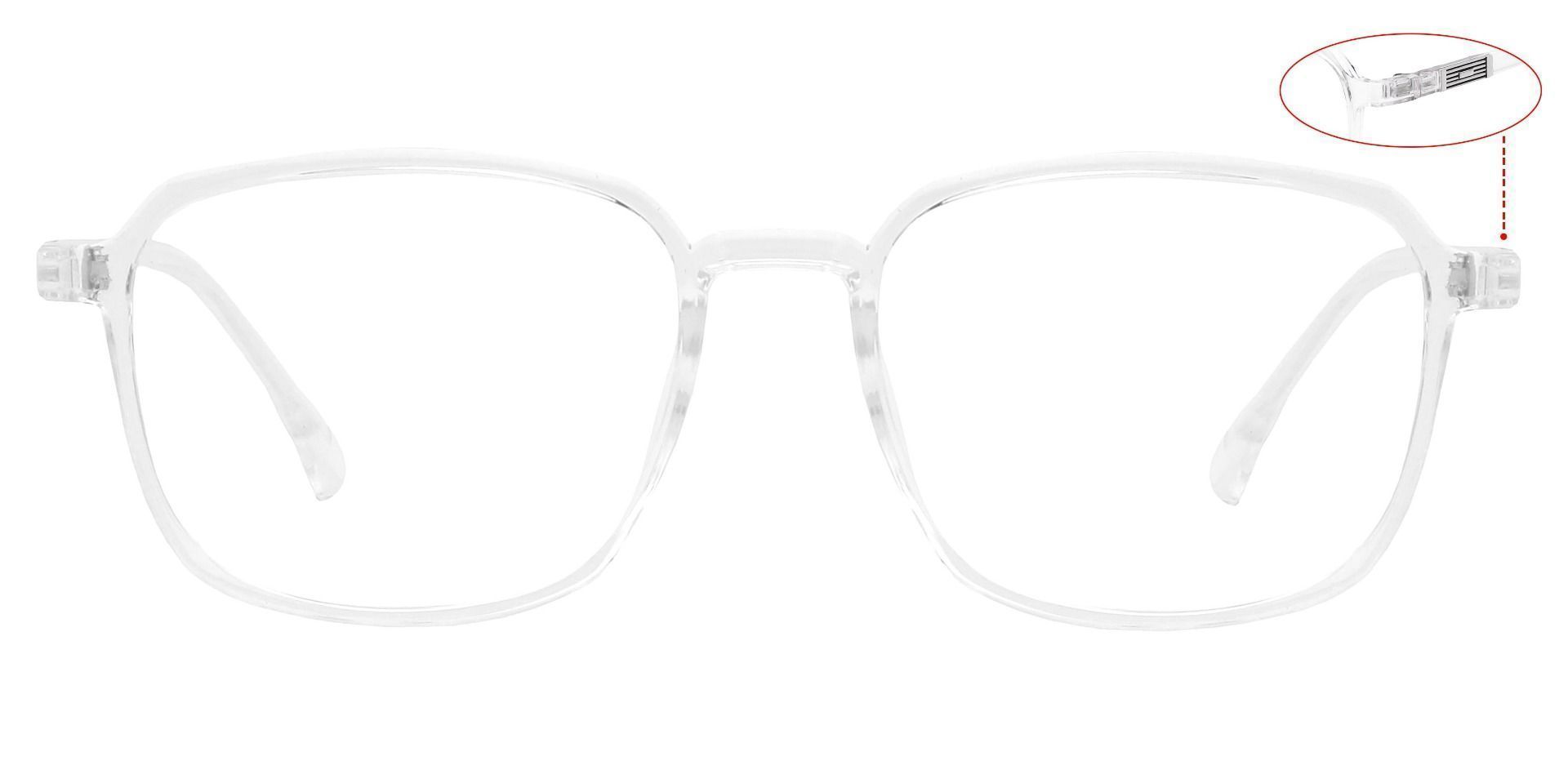 Stella Square Non-Rx Glasses - Clear