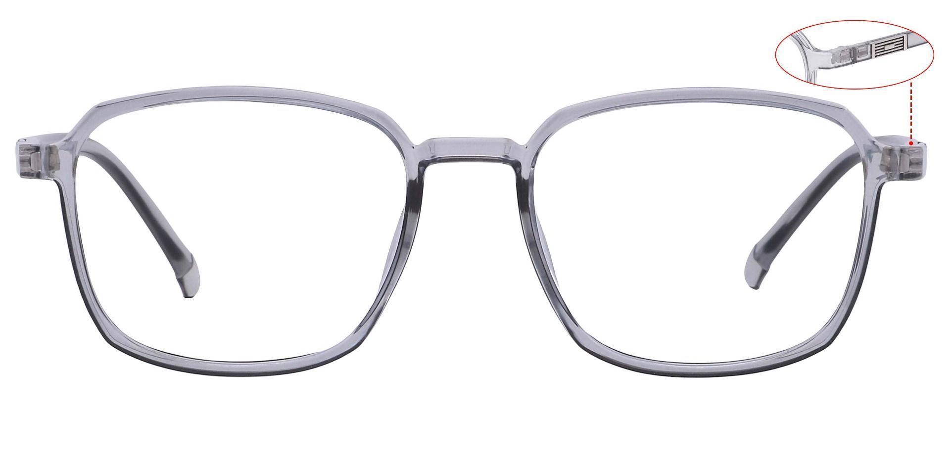 Stella Square Non-Rx Glasses - Gray