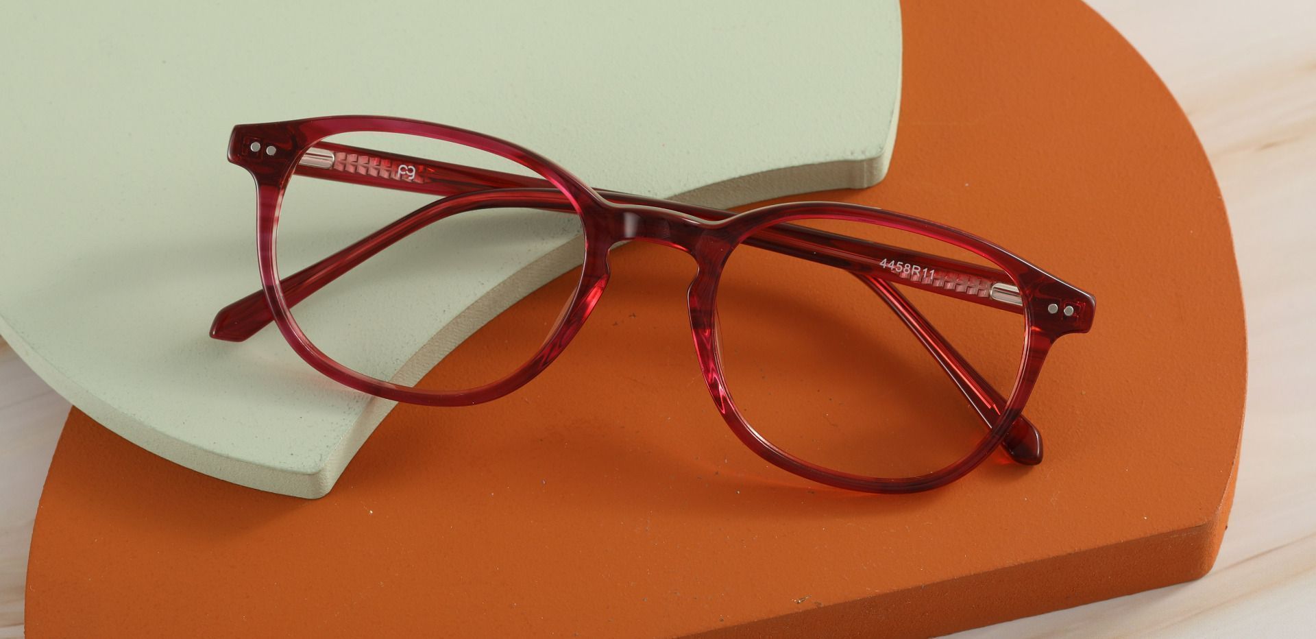Arabella Oval Prescription Glasses - Red