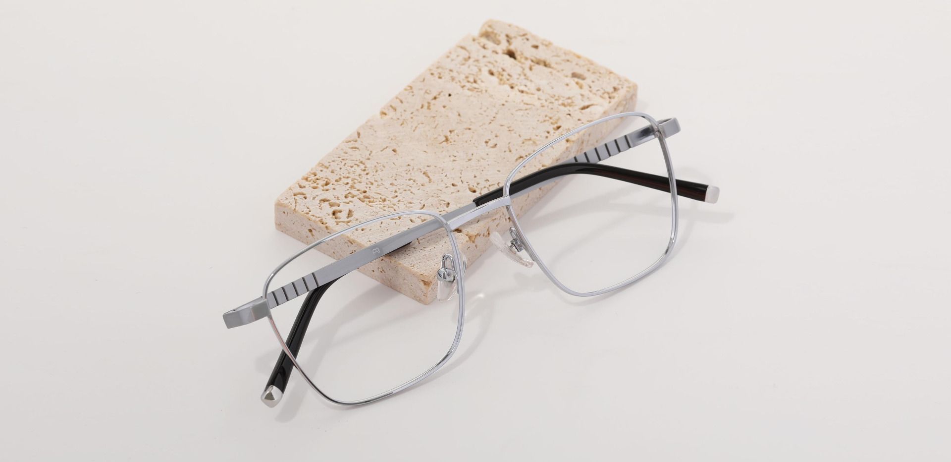 May Square Prescription Glasses - Silver