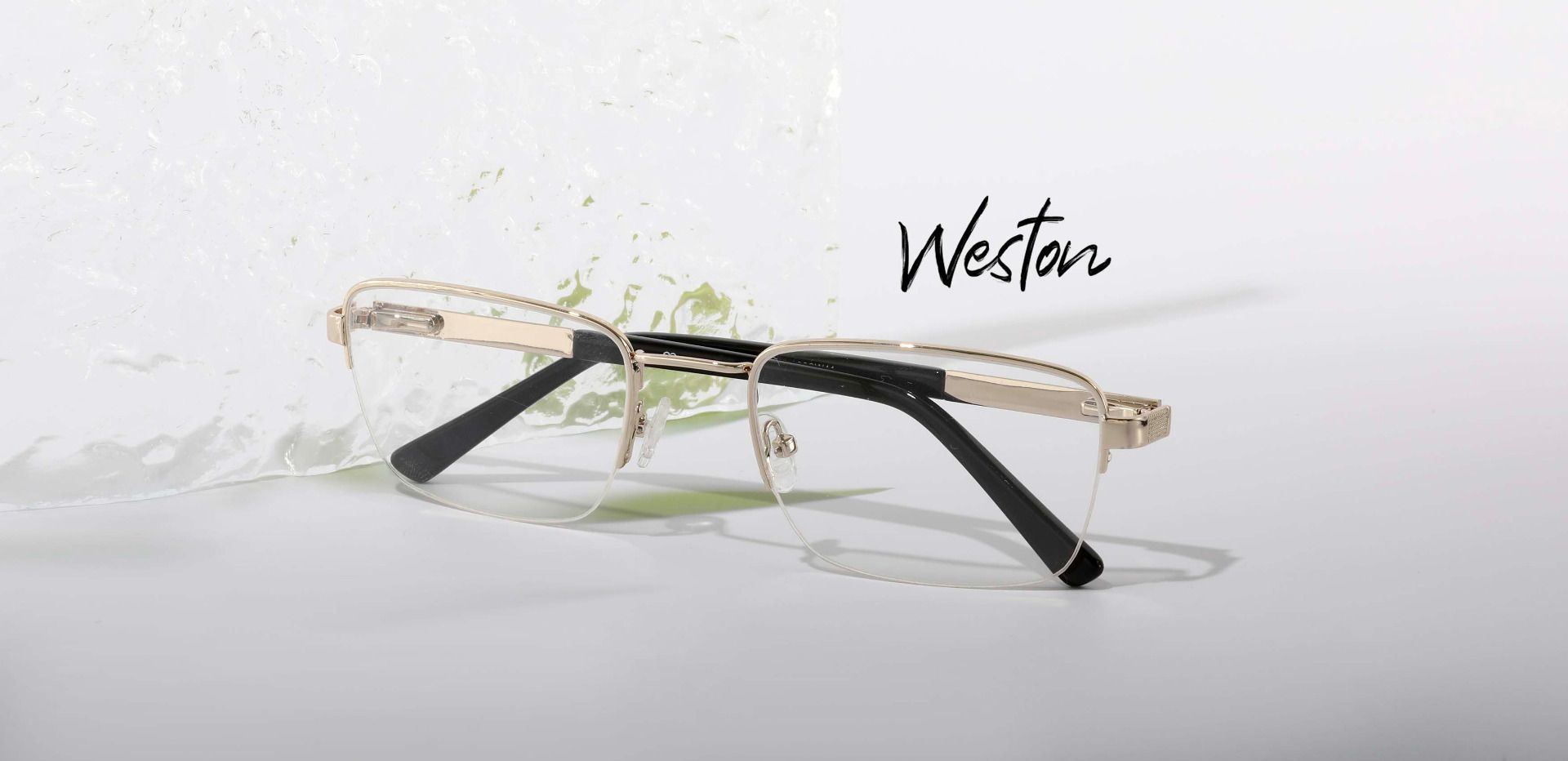 Weston Rectangle Lined Bifocal Glasses - Gold