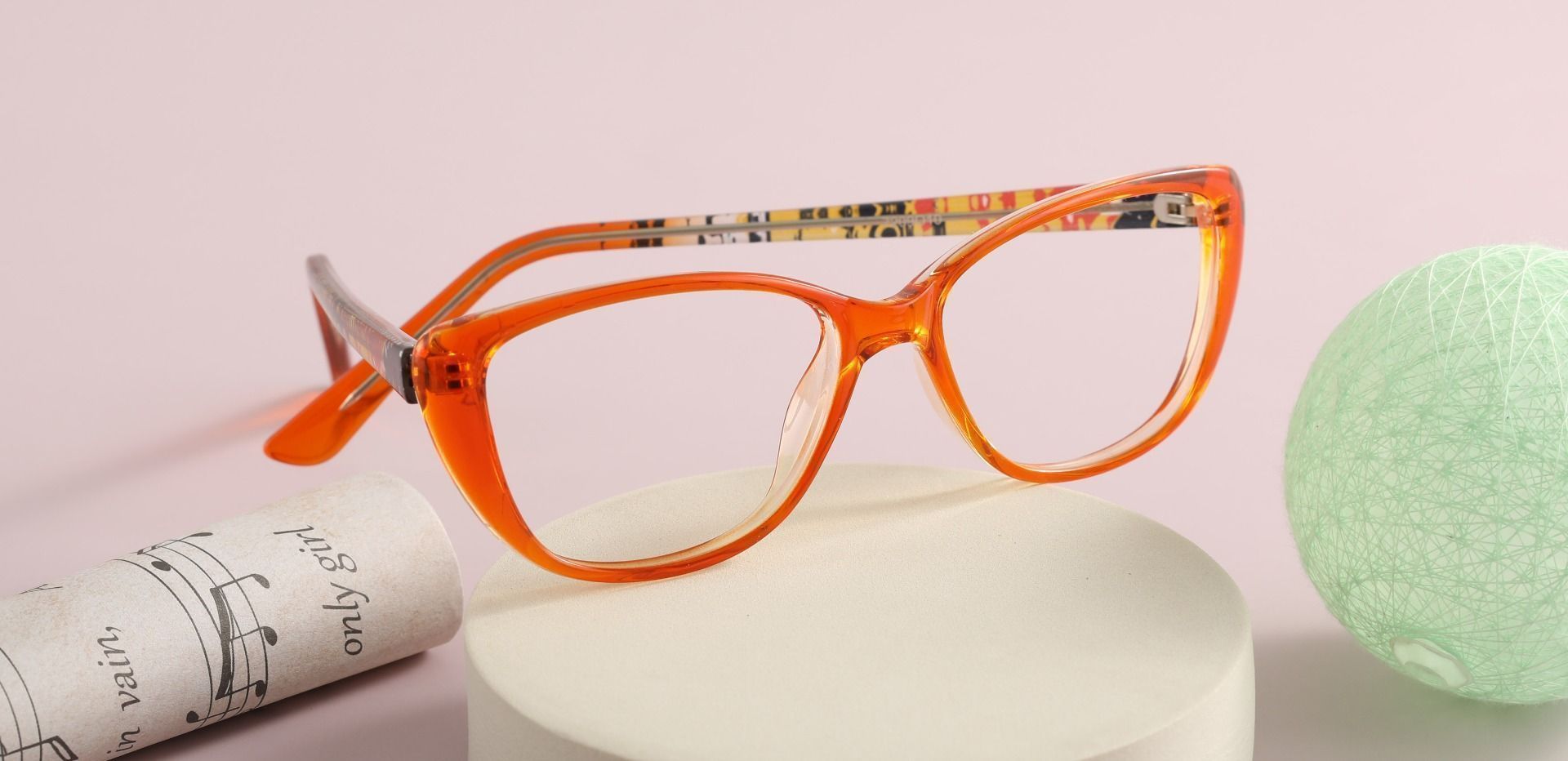 Sicily Cat Eye Prescription Glasses - Orange