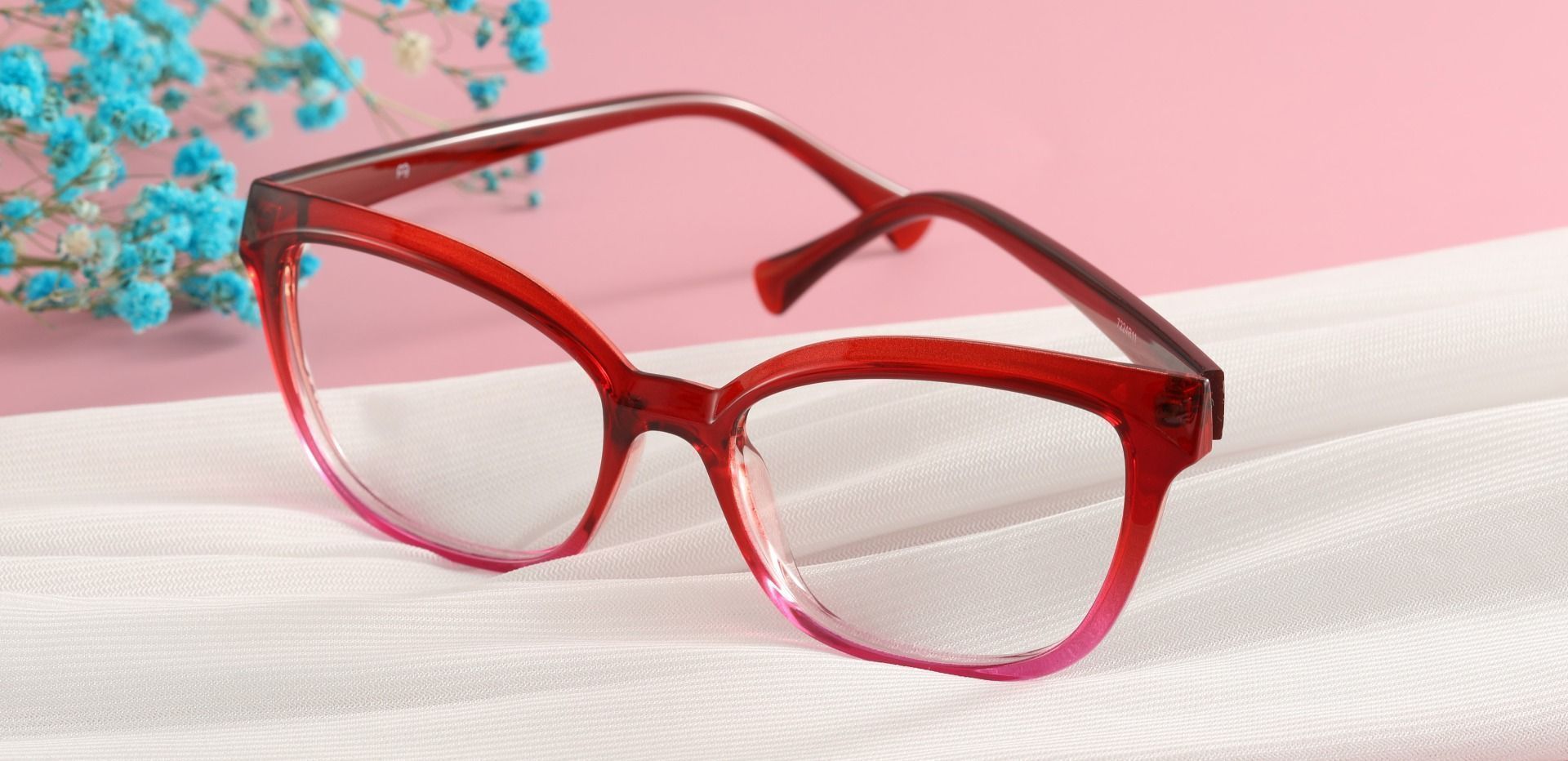 Nashville Cat Eye Prescription Glasses - Red