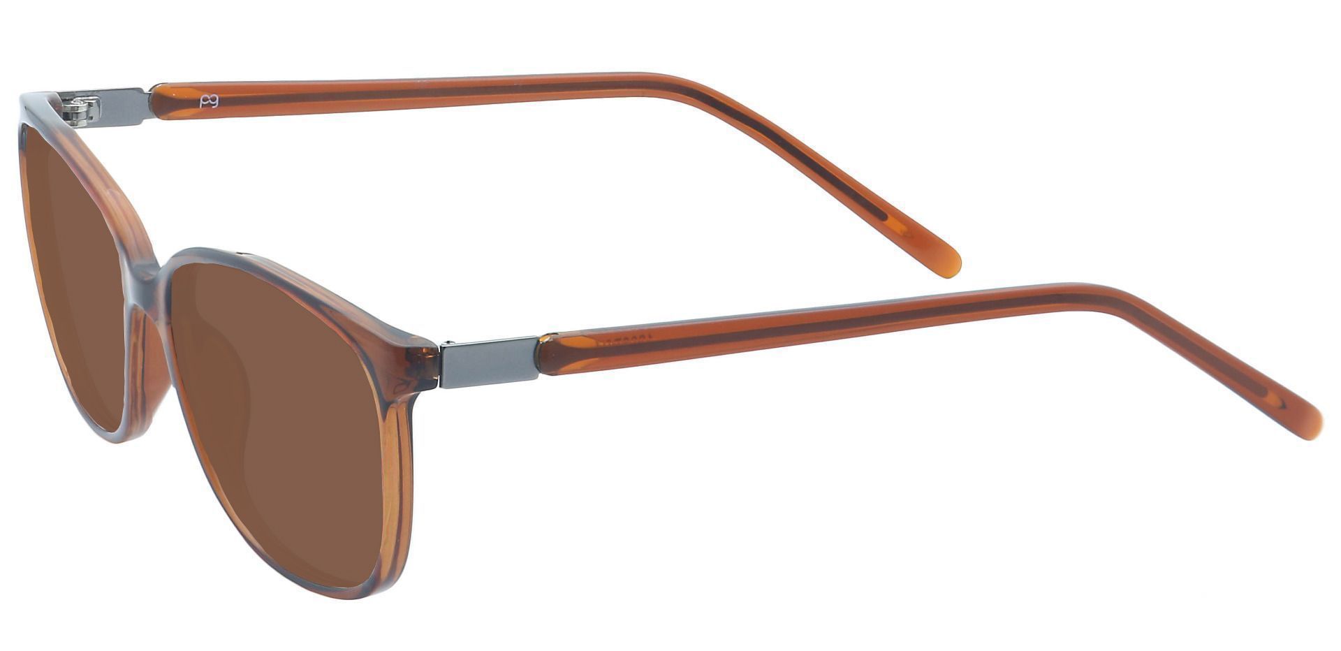 Archie Square Non-Rx Sunglasses - Brown Frame With Brown Lenses