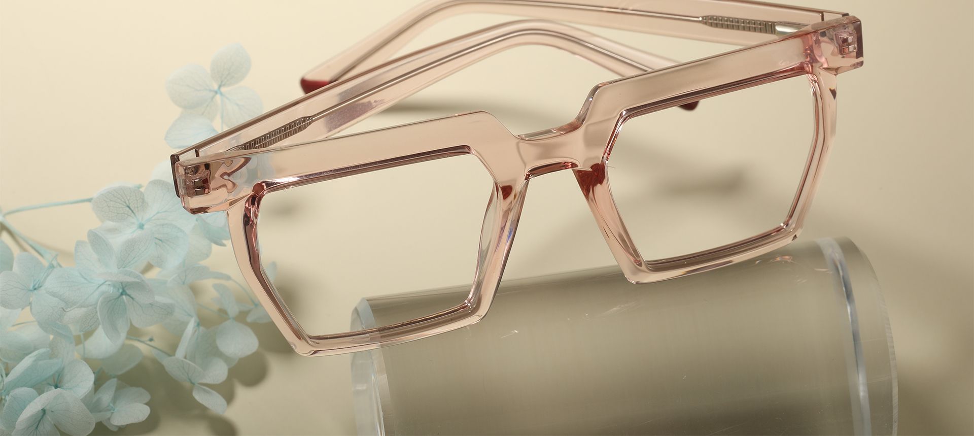 Yassine Geometric Blue Light Blocking Glasses - Clear, Women's Eyeglasses