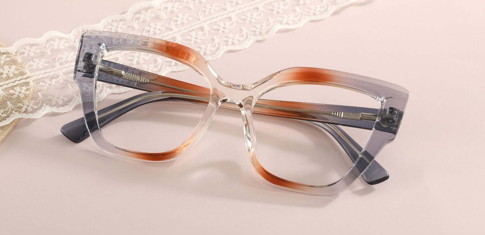 Portia Geometric Prescription Glasses - Blue | Women's Eyeglasses ...