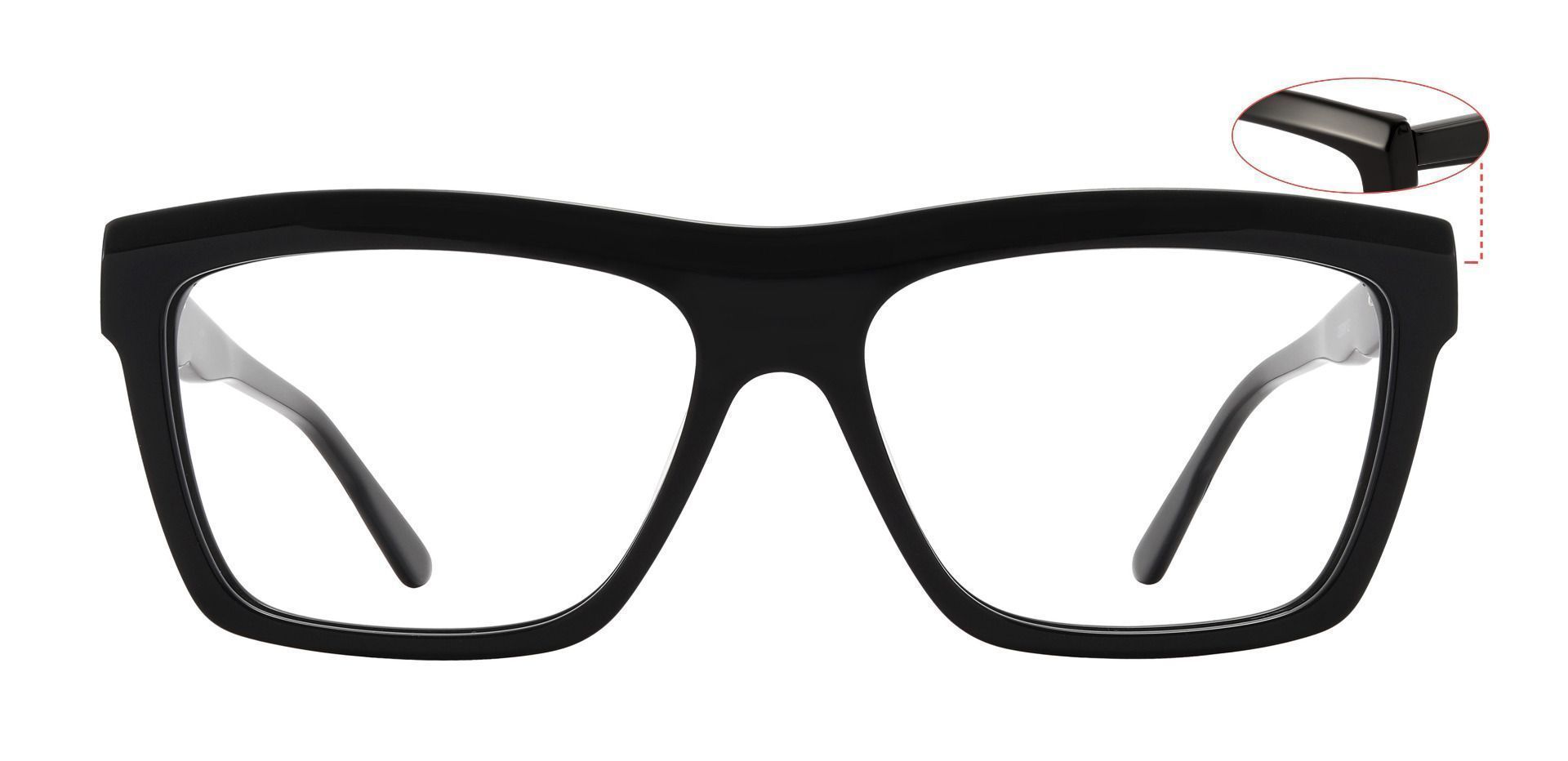 Rivera Rectangle Prescription Glasses - Black