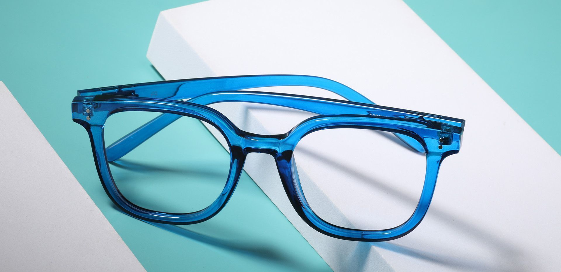 Florian Square Prescription Glasses - Blue | Men's Eyeglasses | Payne ...