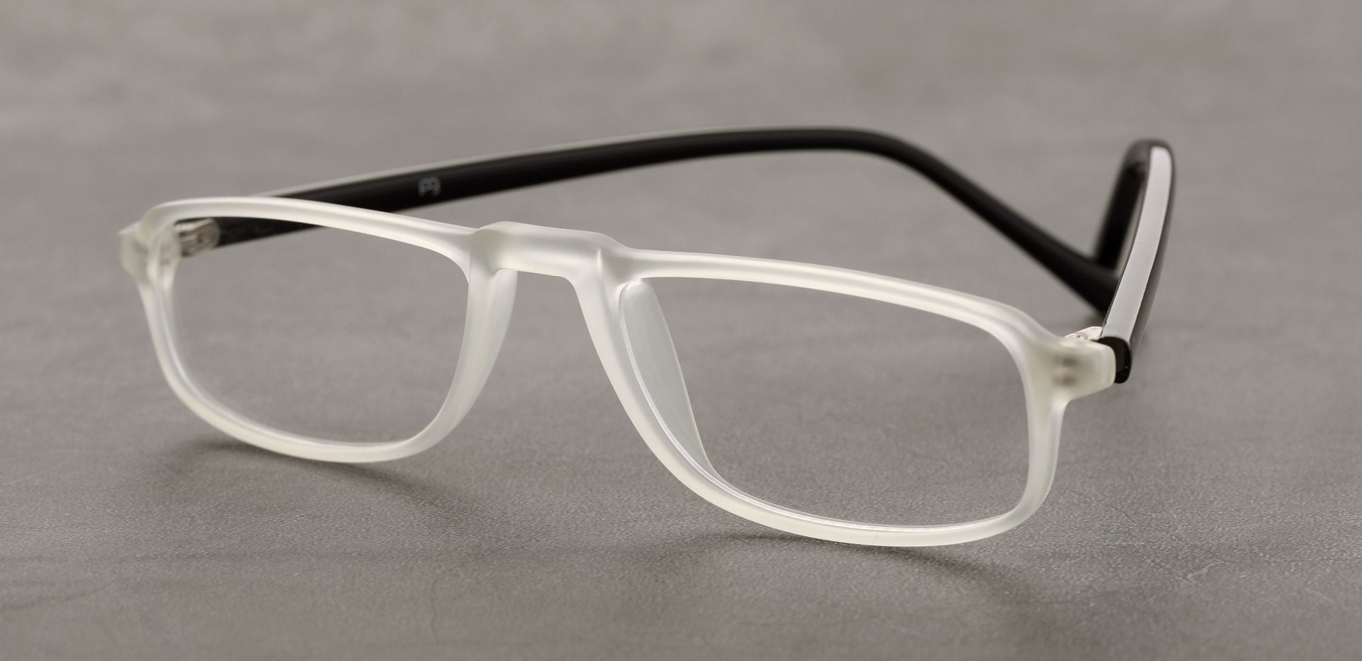Harold Rectangle Single Vision Glasses - Matte Clear