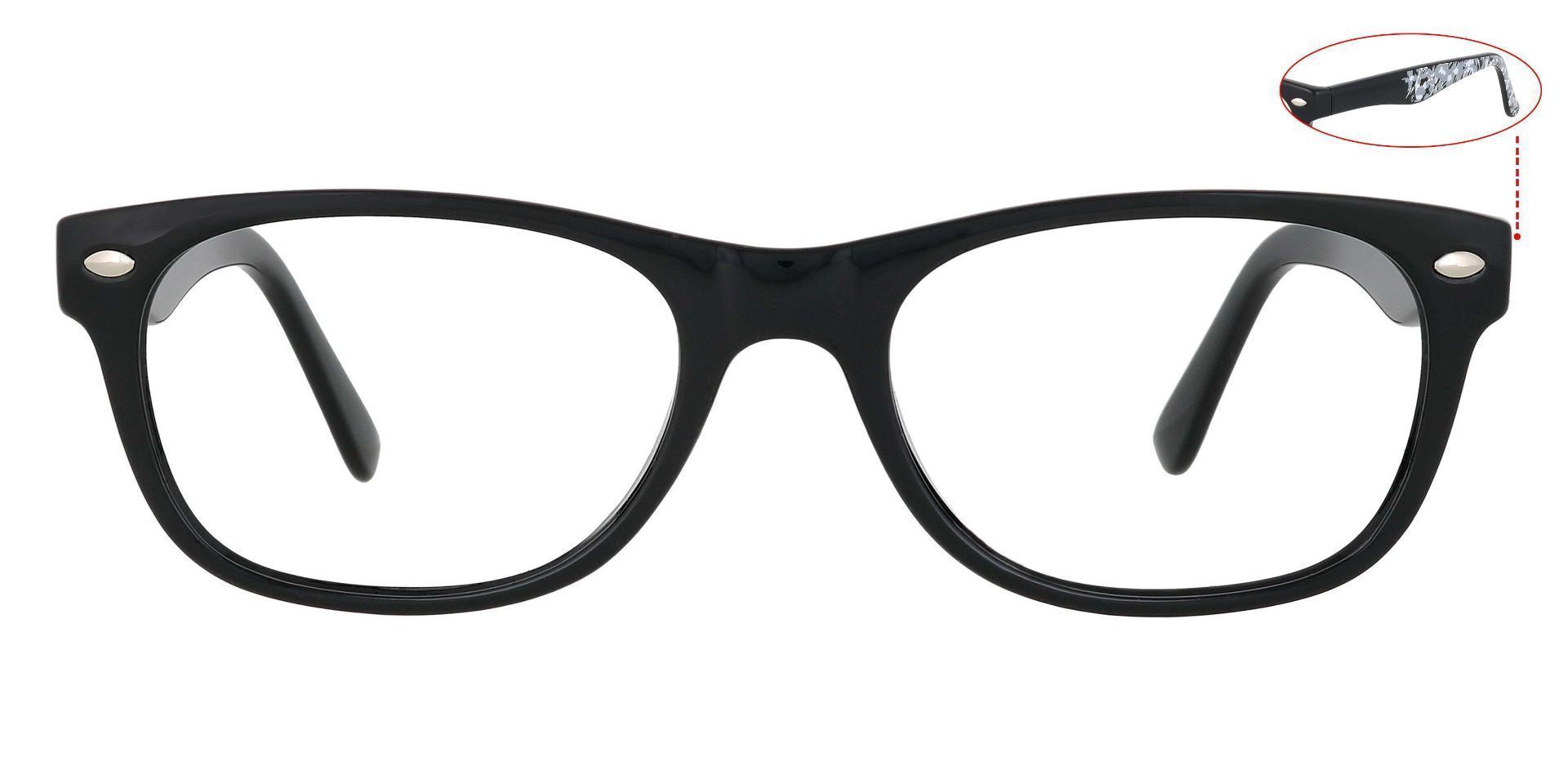 Hyde Rectangle Prescription Glasses - Black