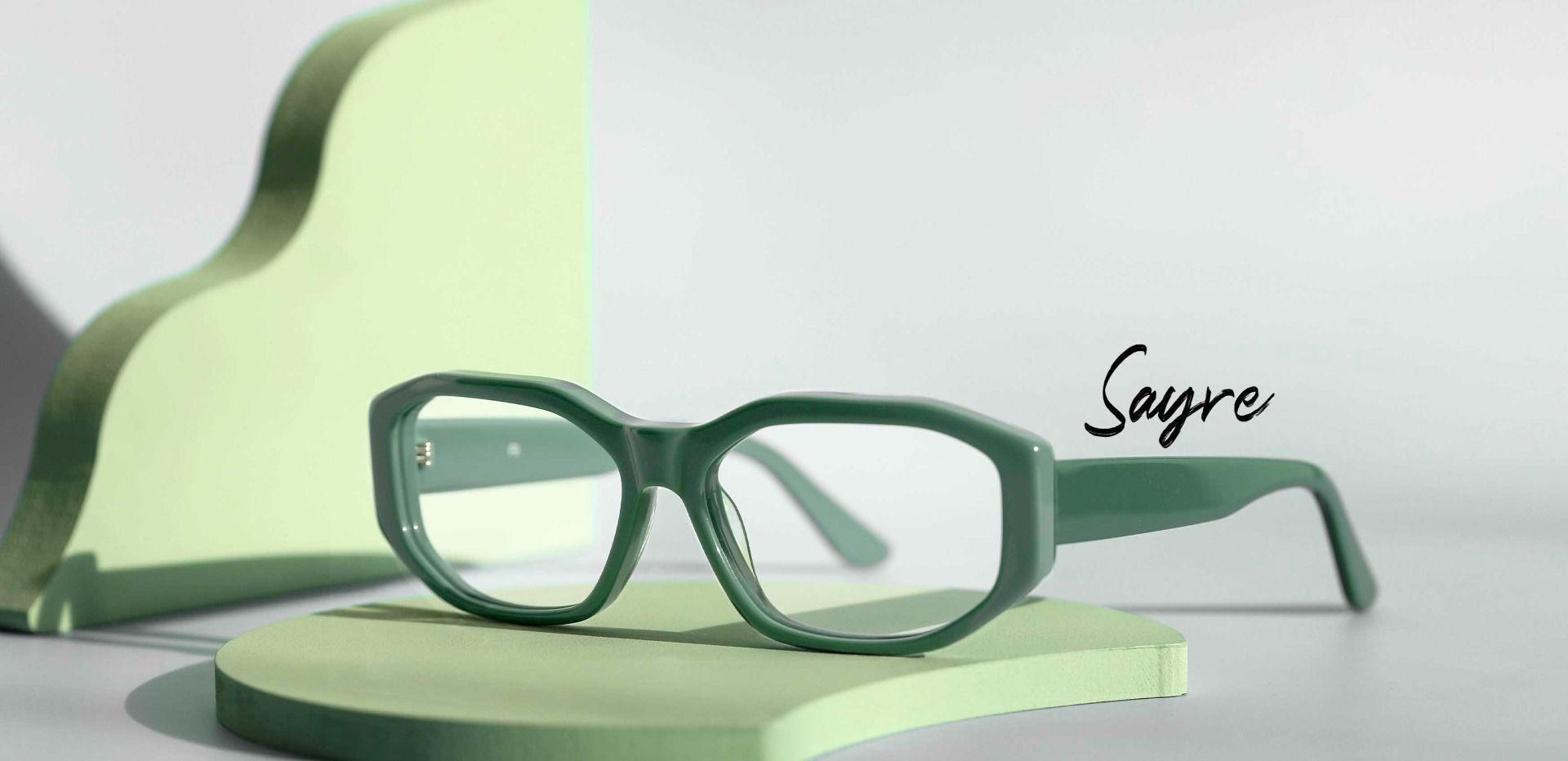 Sayre Rectangle Prescription Glasses - Green