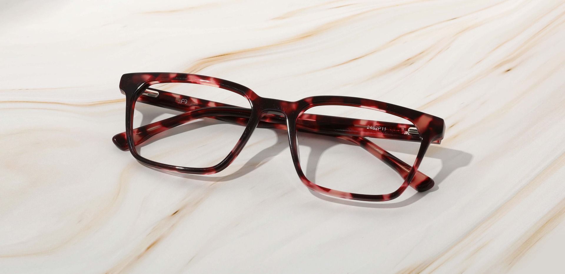Fleetwood Rectangle Prescription Glasses - Red