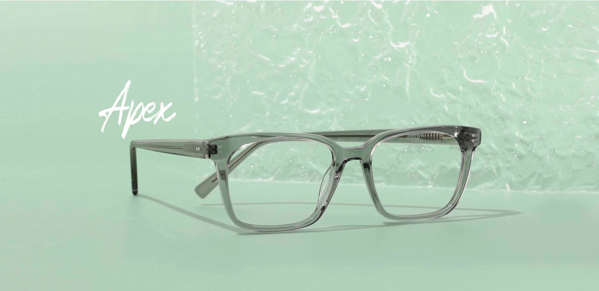 Apex Rectangle Prescription Glasses - Gray
