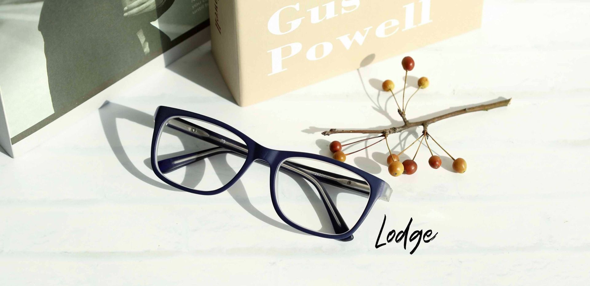 Lodge Rectangle Prescription Glasses - Blue