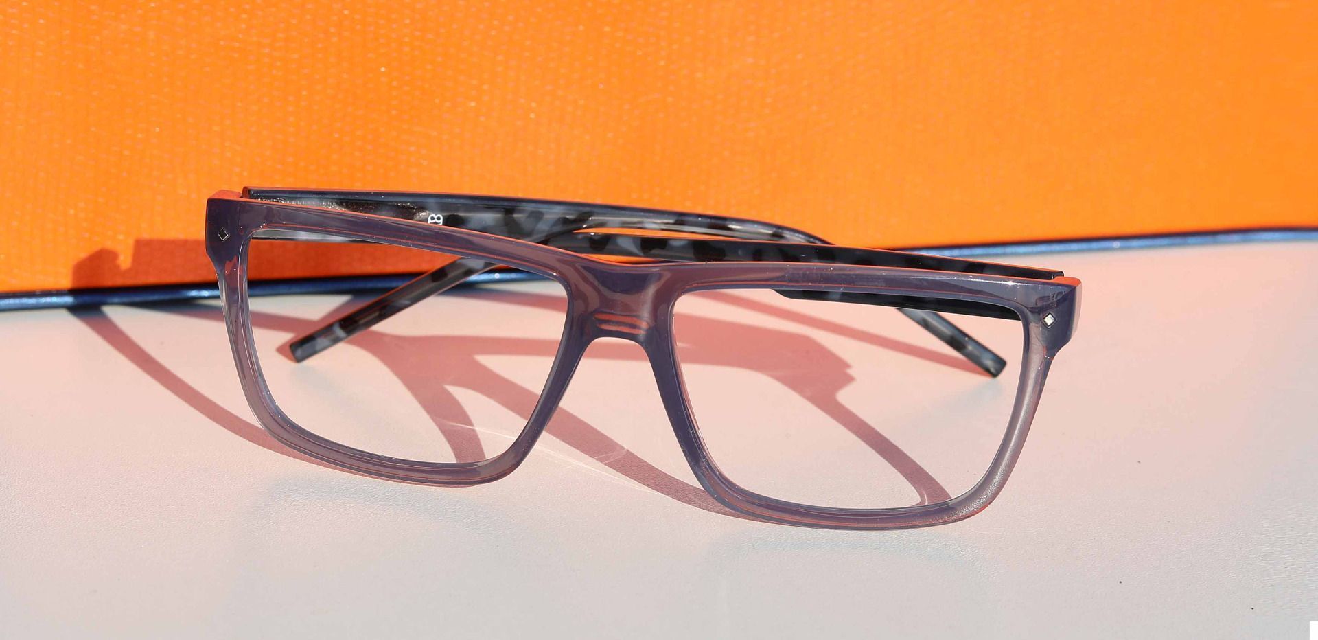 Carey Rectangle Eyeglasses Frame - Gray