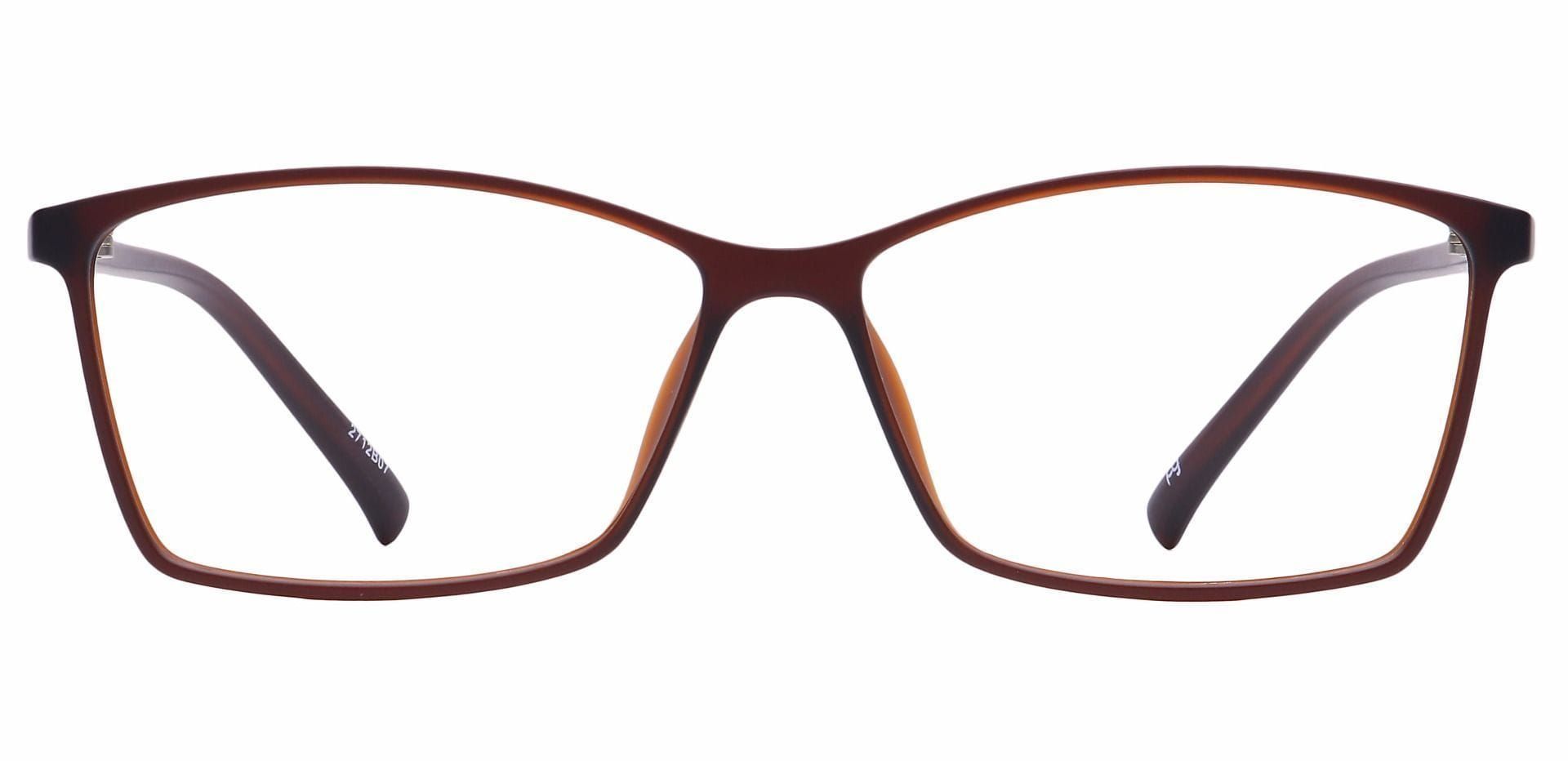 Align Rectangle Eyeglasses Frame -  Matte Brown  