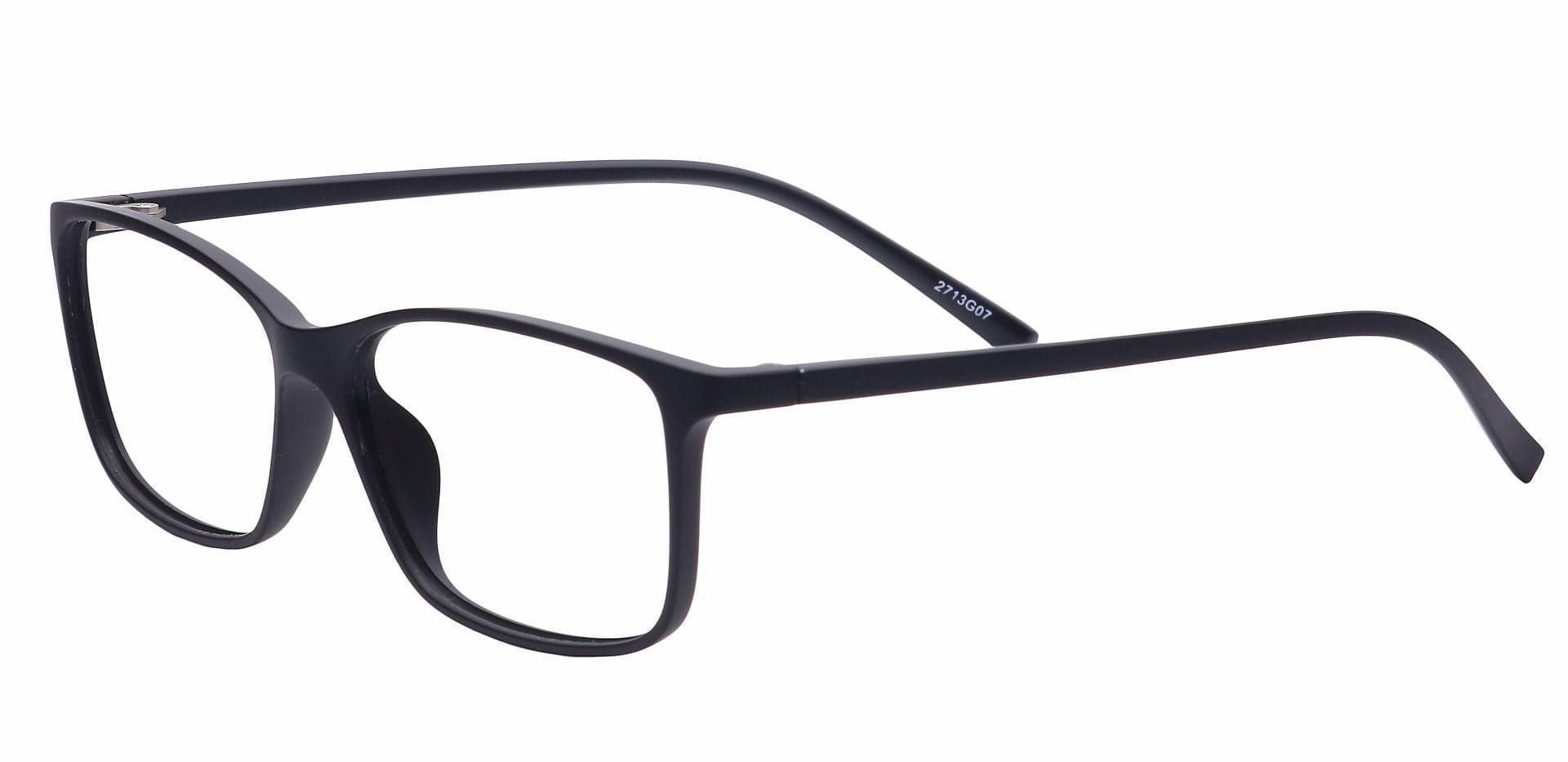 Pure Rectangle Eyeglasses Frame - Black