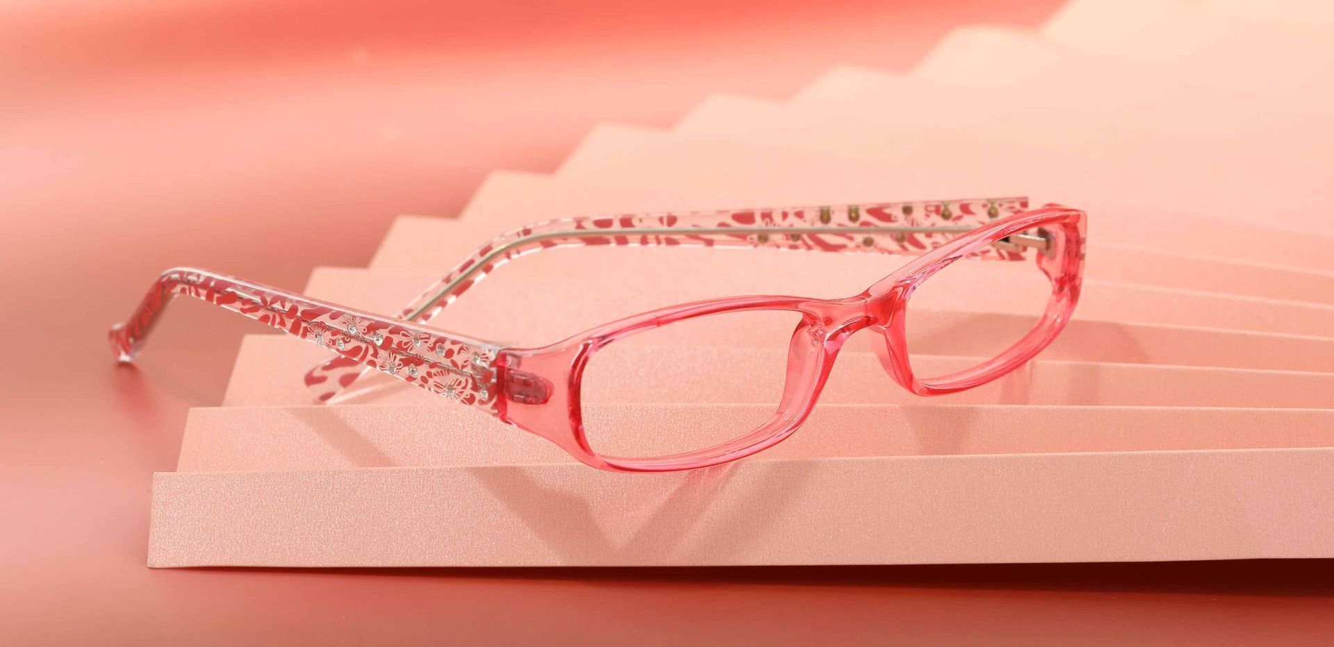 Laurel Rectangle Reading Glasses - Pink