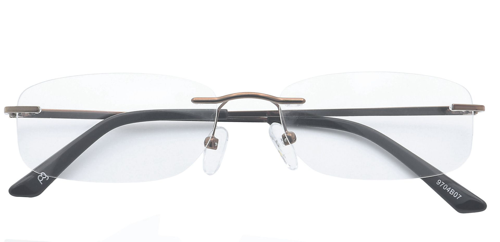 Remi Rimless Lined Bifocal Glasses - Brown