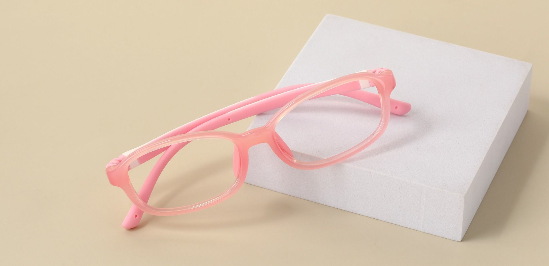 Loretto Rectangle Prescription Glasses - Pink