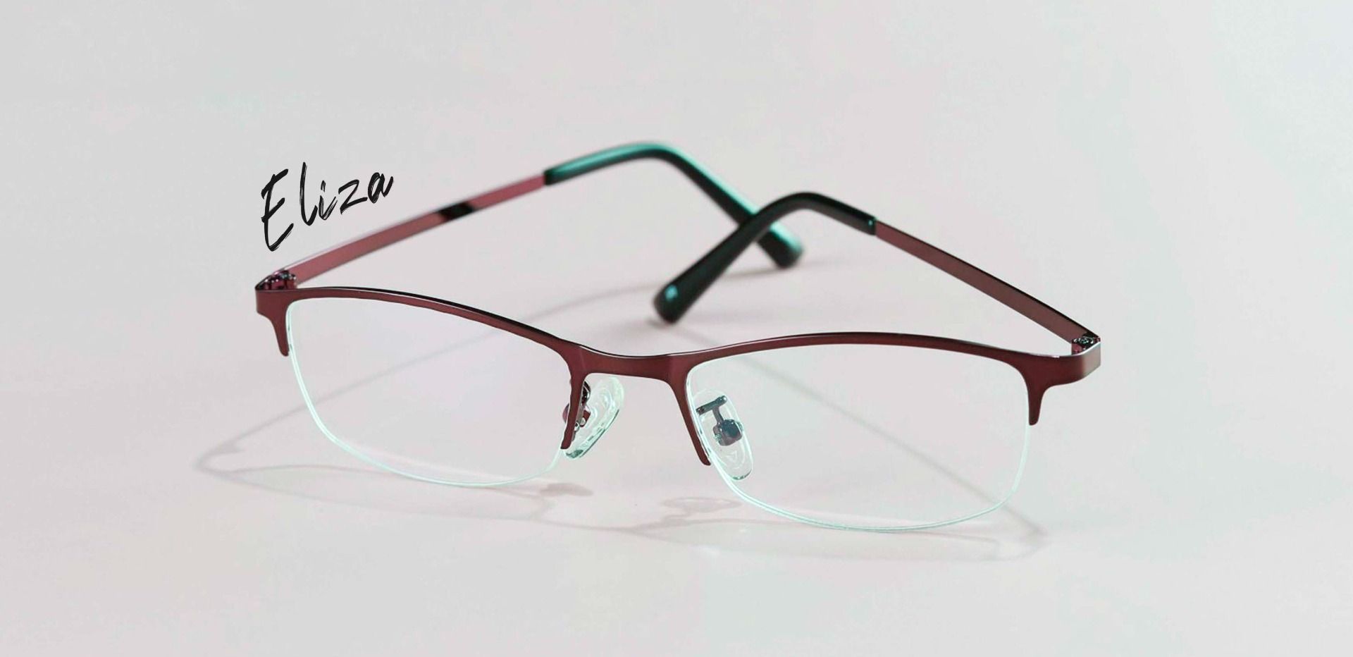 Eliza Rectangle Single Vision Glasses - Purple