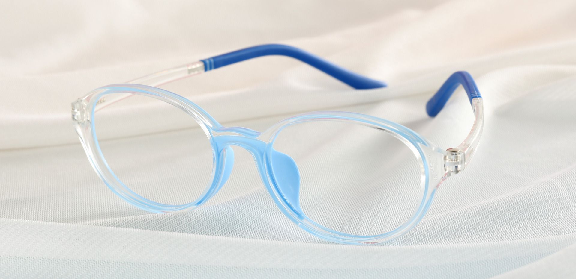 Ashland Oval Prescription Glasses - Blue