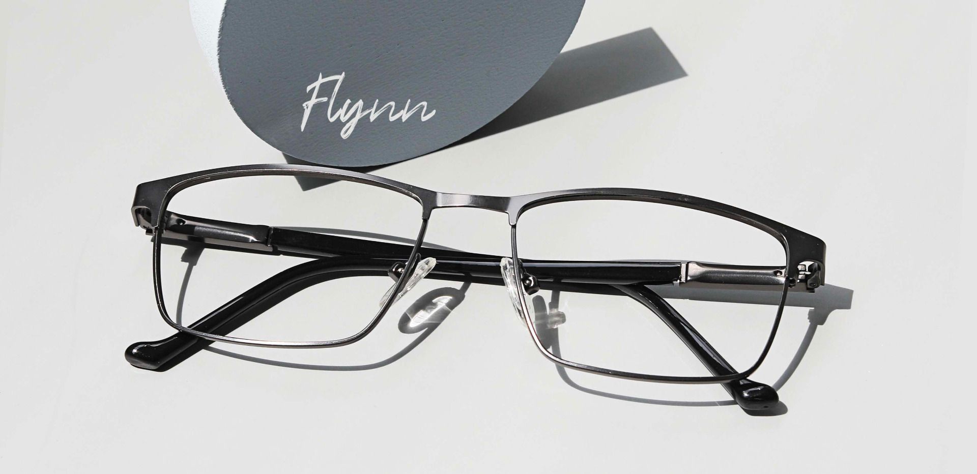 Flynn Browline Blue Light Blocking Glasses - Gray