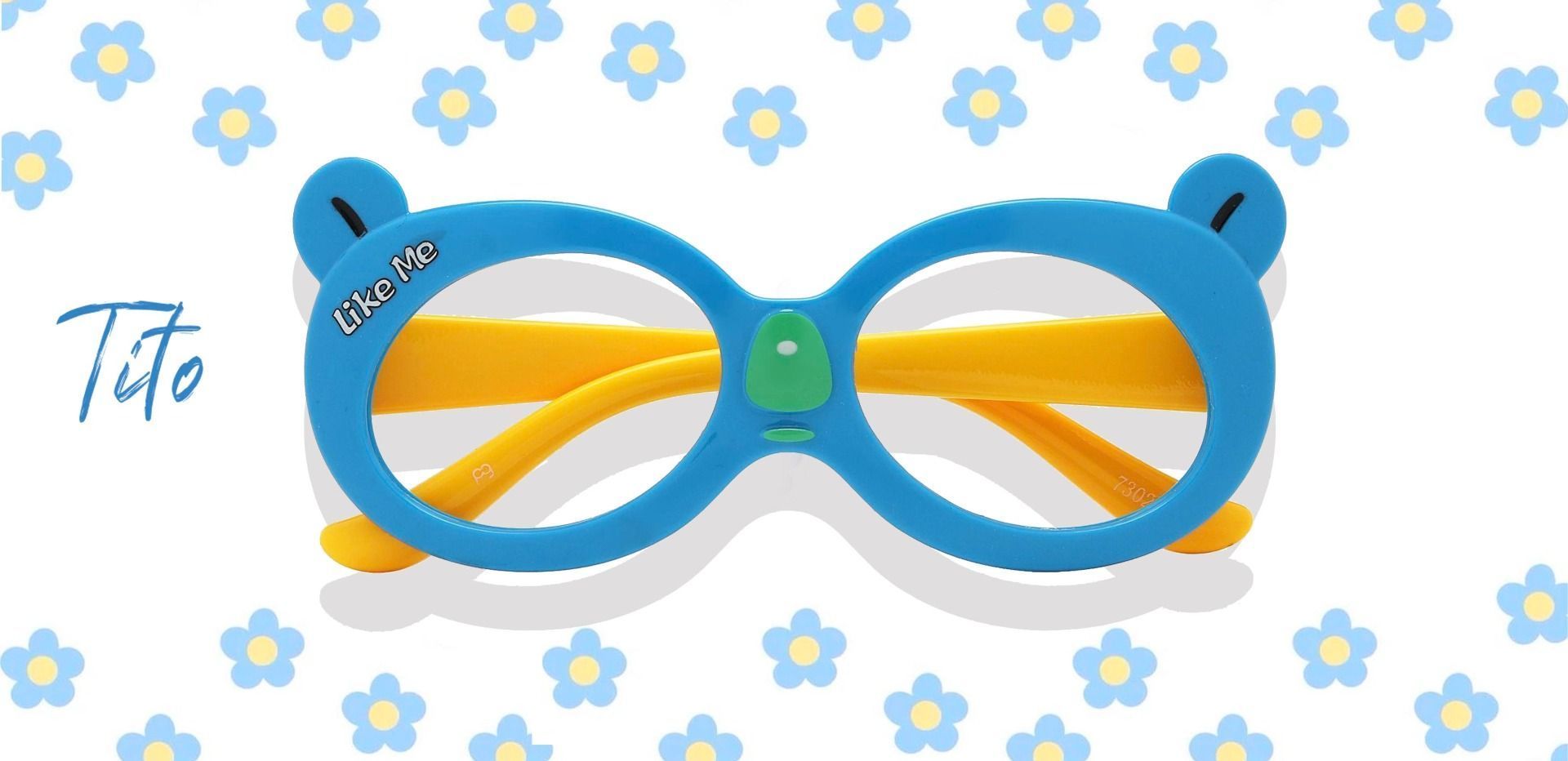 Tito Oval Single Vision Glasses - Blue