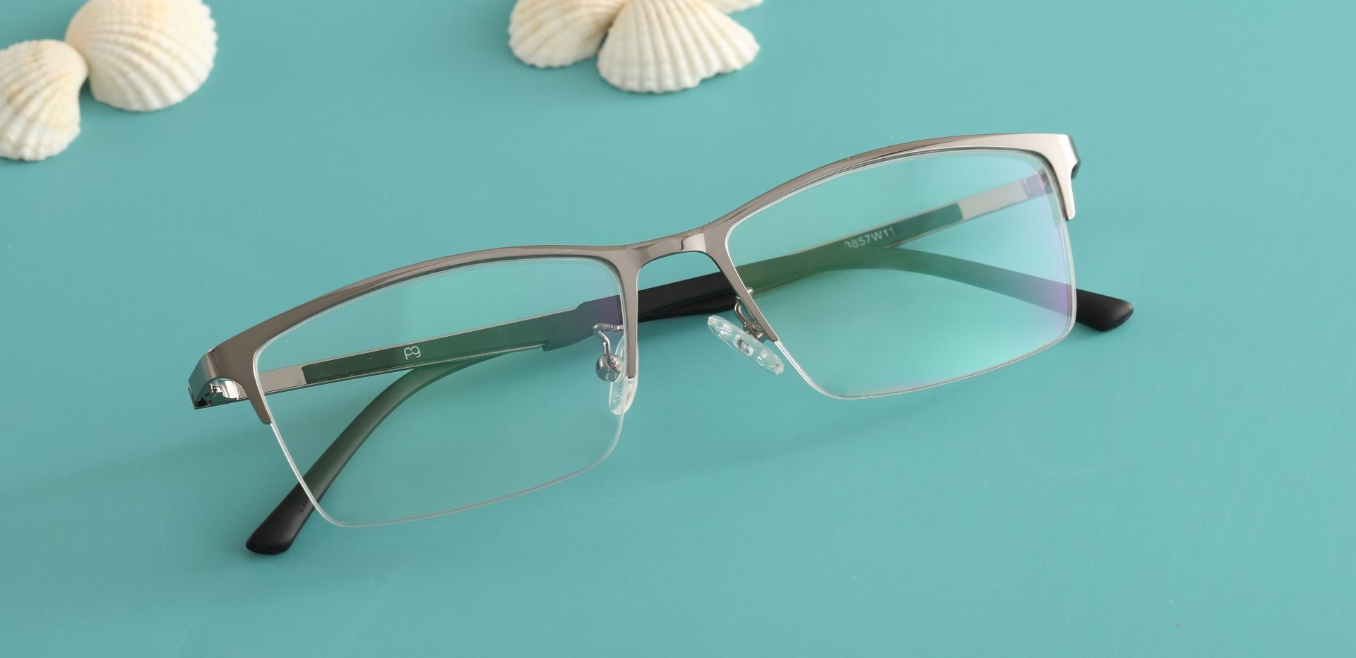 Beaufort Rectangle Prescription Glasses - Silver