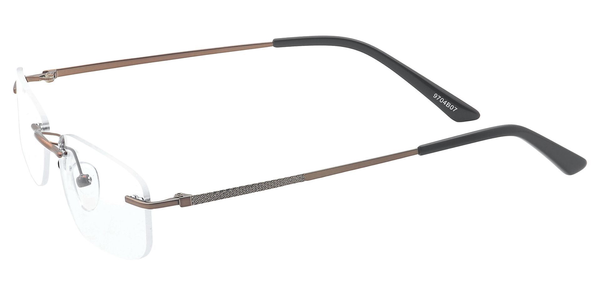 Remi Rimless Non-Rx Glasses - Brown