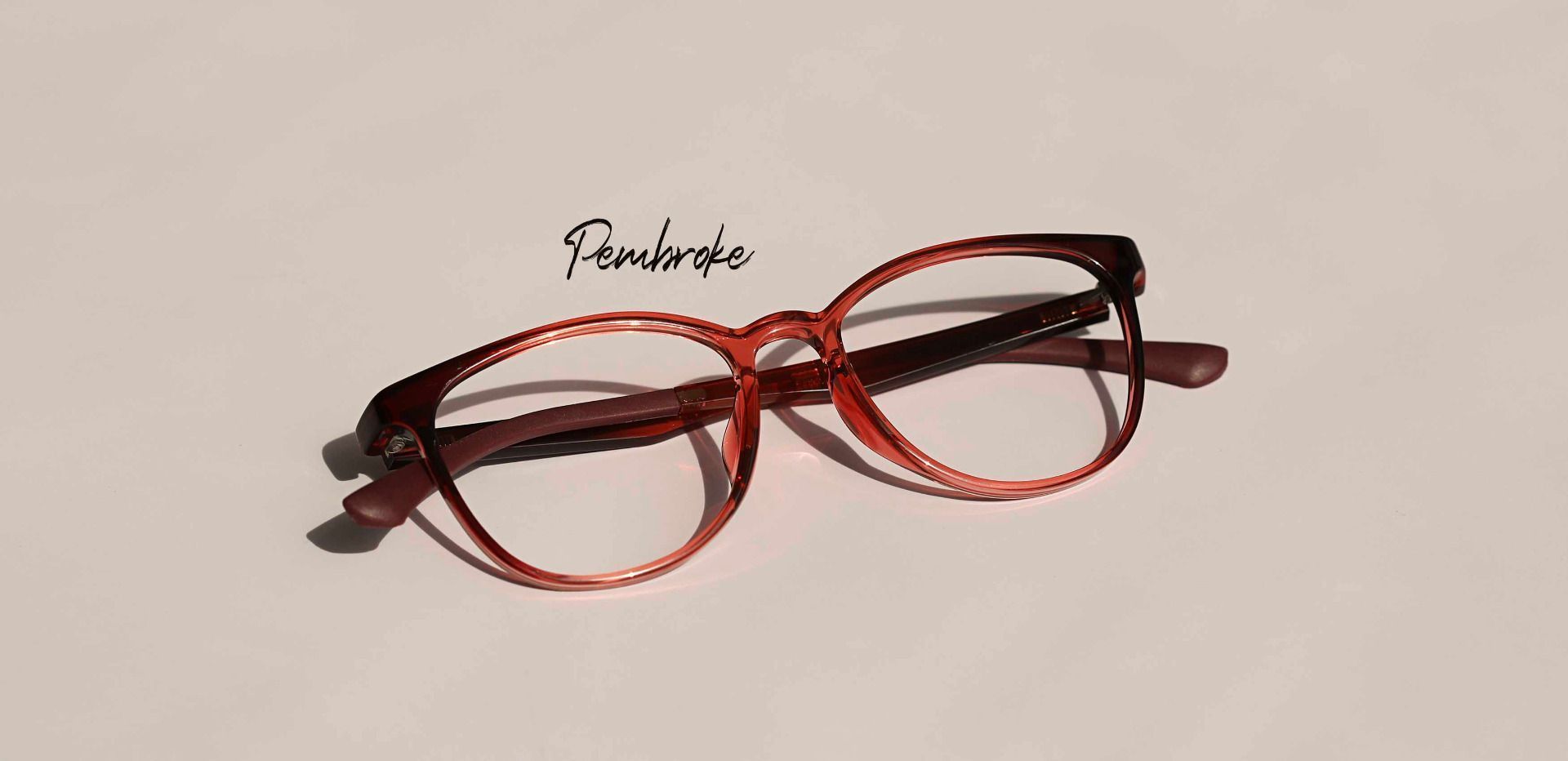 Pembroke Oval Non-Rx Glasses - Pink