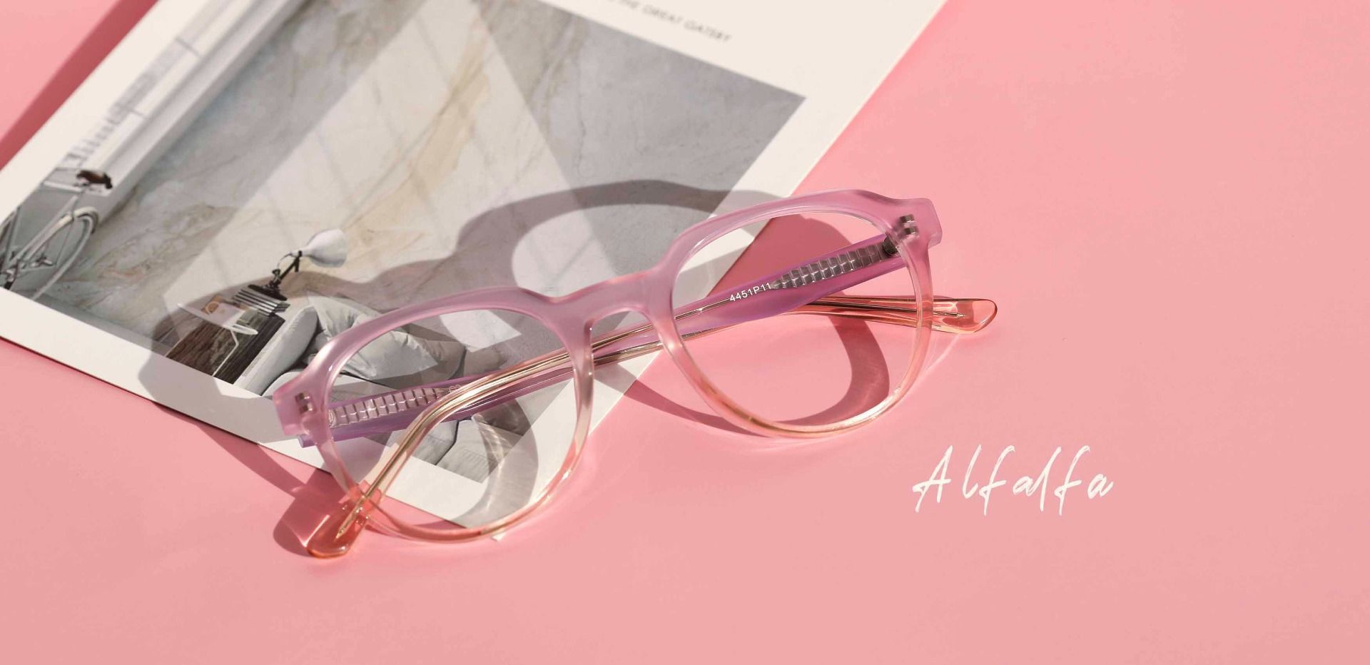 Alfalfa Oval Prescription Glasses - Purple