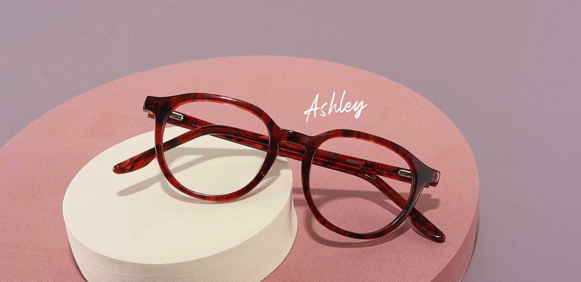 Ashley Oval Prescription Glasses - Red