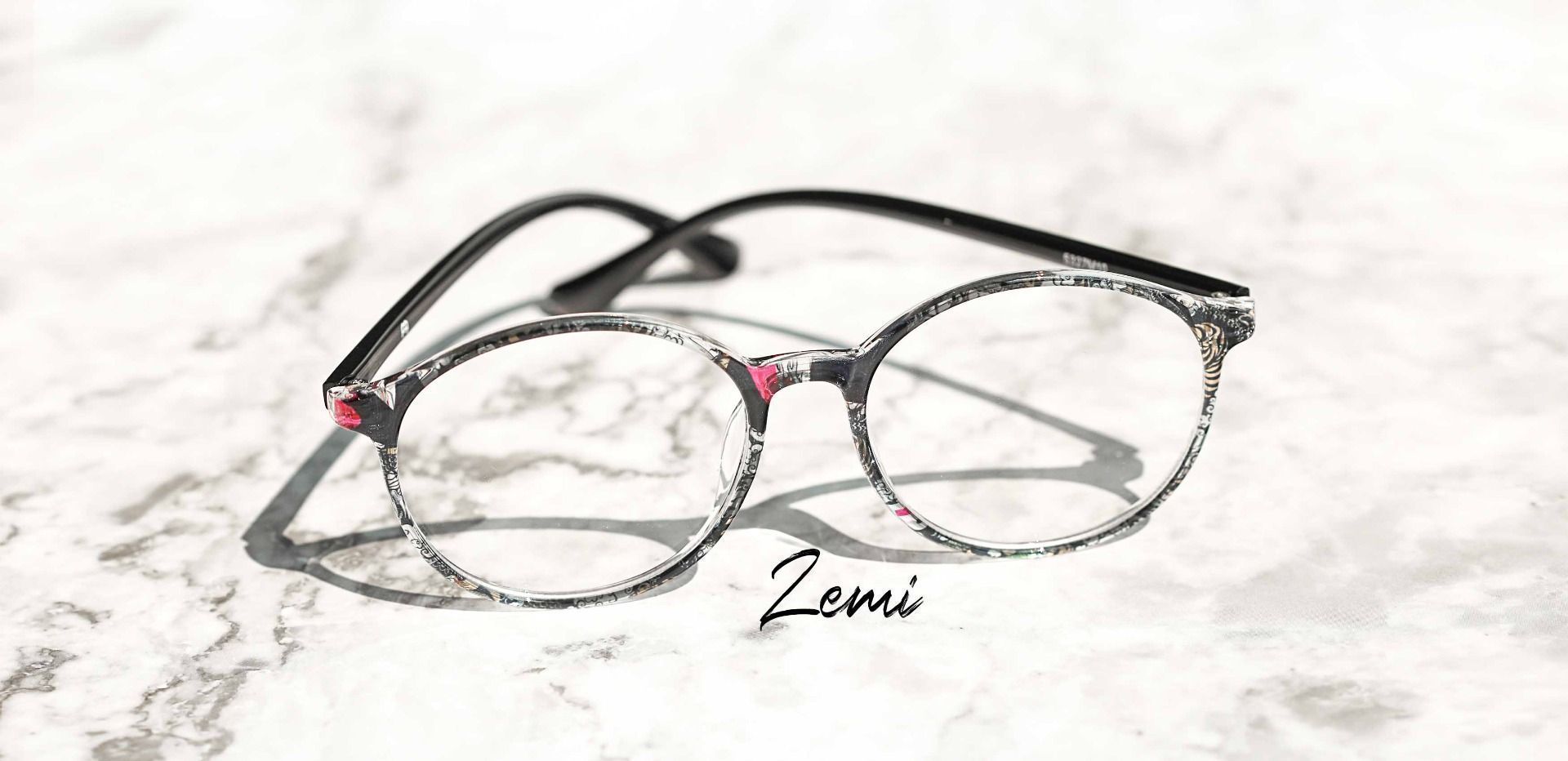 Zemi Round Prescription Glasses - Floral
