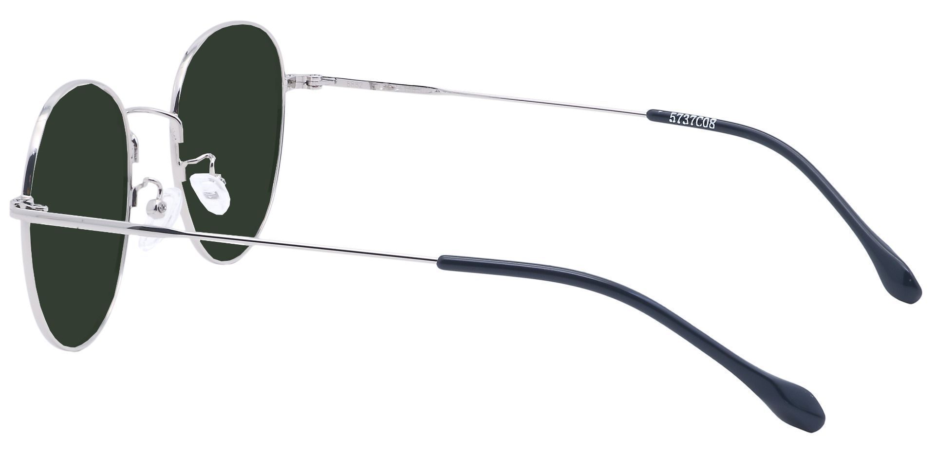 Miller Oval Non-Rx Sunglasses - Gray Frame With Green Lenses