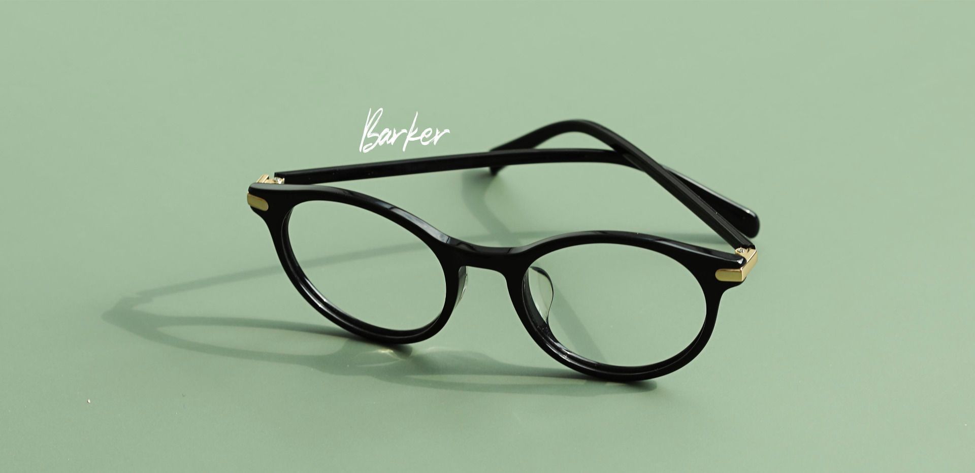 Barker Round Lined Bifocal Glasses - Black