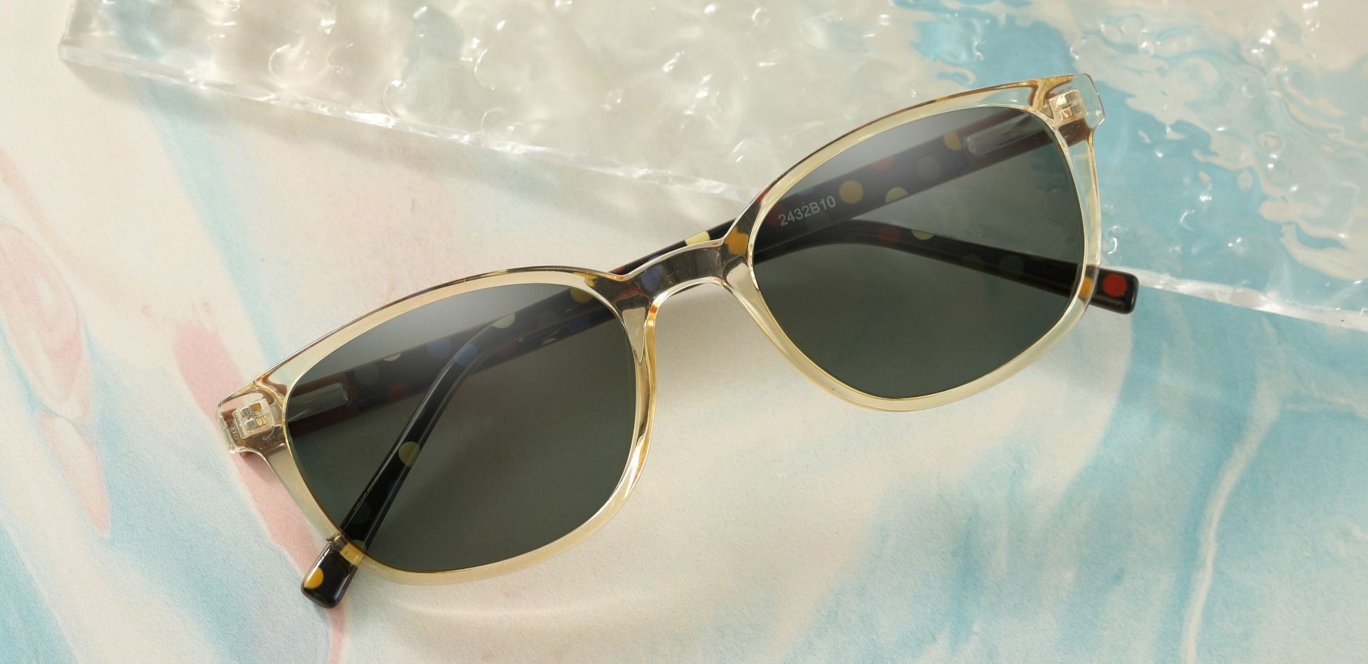 Branson Rectangle Prescription Sunglasses - Brown Frame With Green Lenses