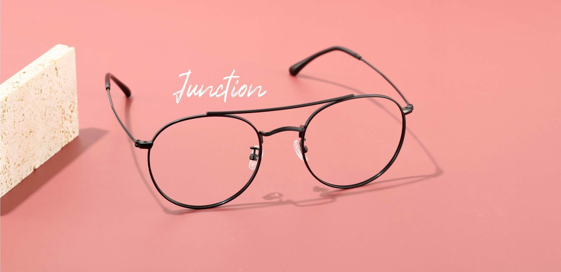 Junction Aviator Eyeglasses Frame - Black