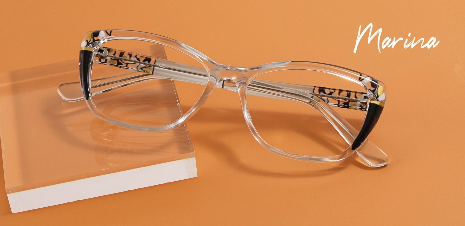 Marina Cat Eye Lined Bifocal Glasses - Black