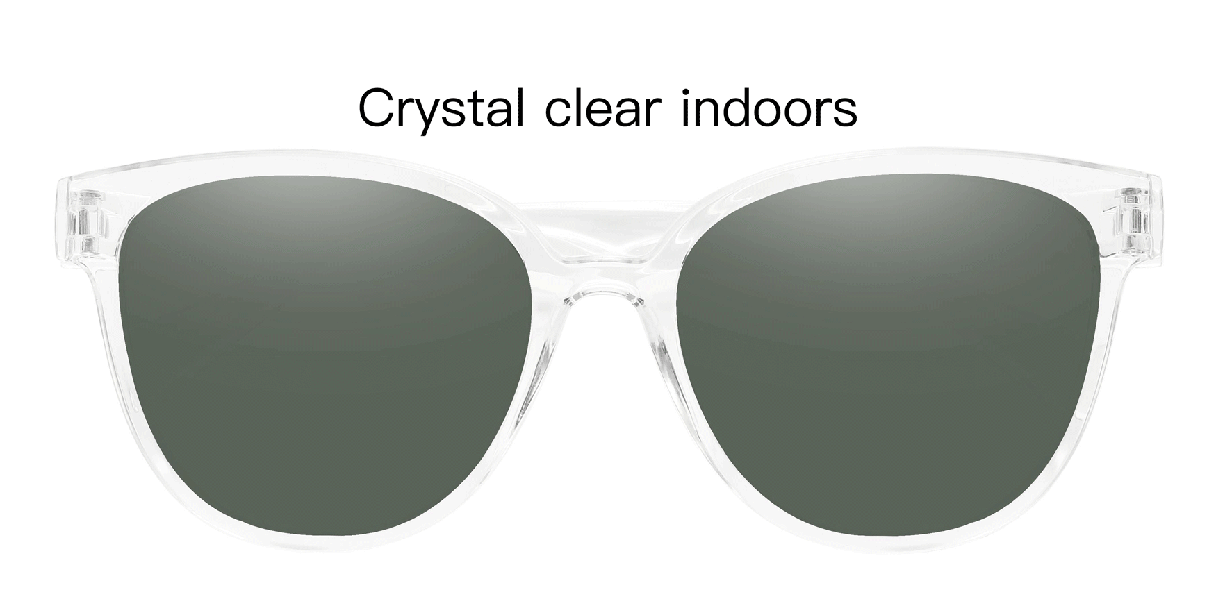 Maddock Square Progressive Sunglasses - Pink Frame With Green Lenses