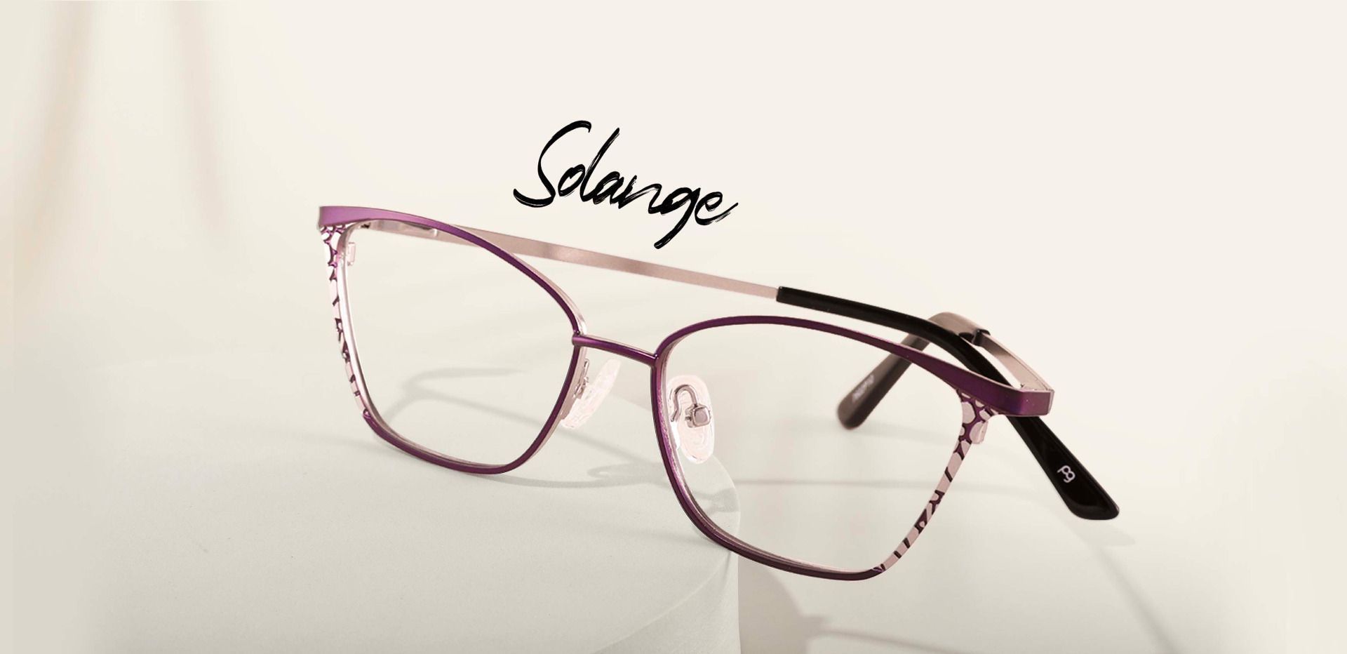 Solange Cat Eye Prescription Glasses - Purple