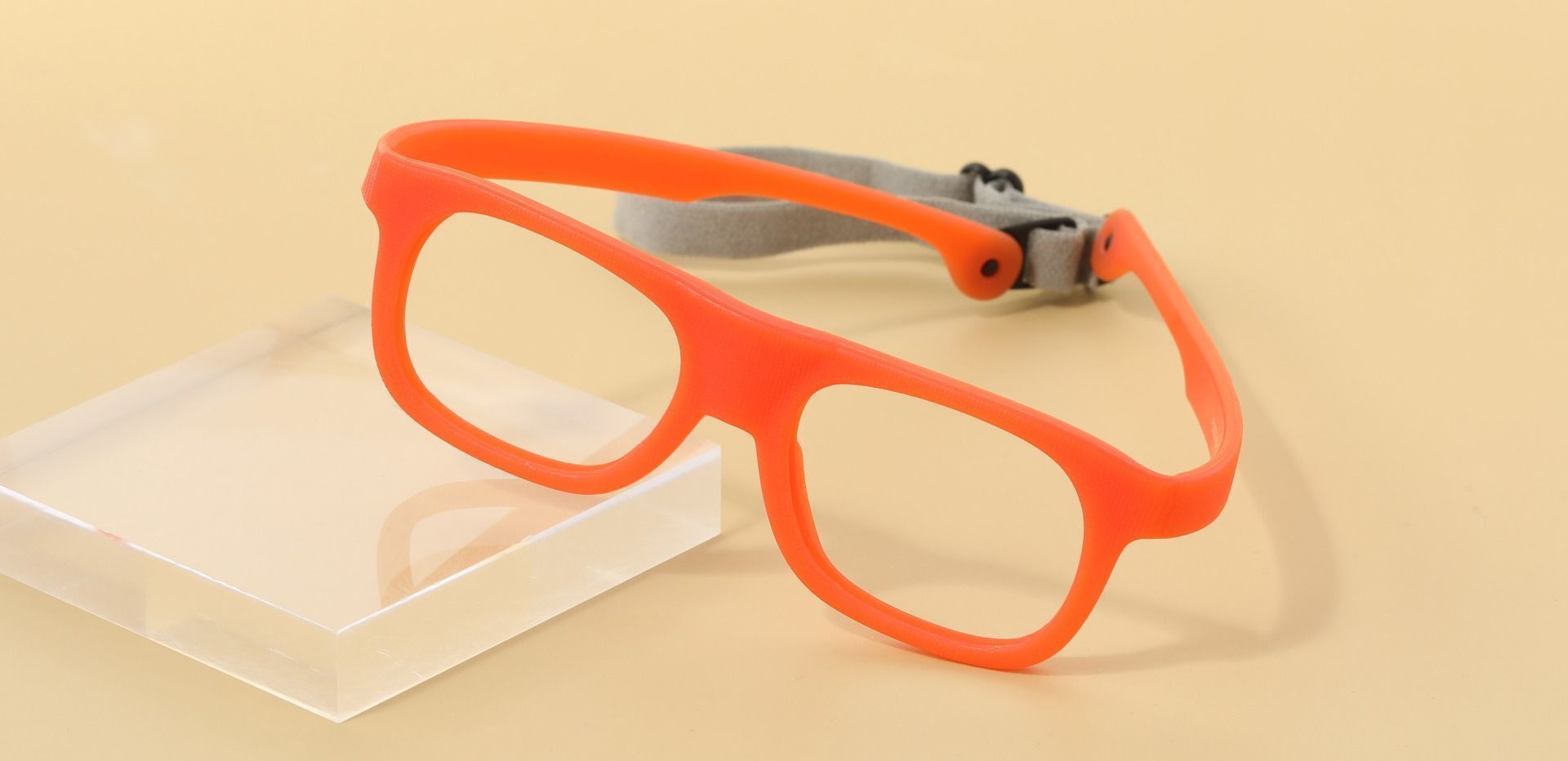 Mullen Rectangle Prescription Glasses - Orange