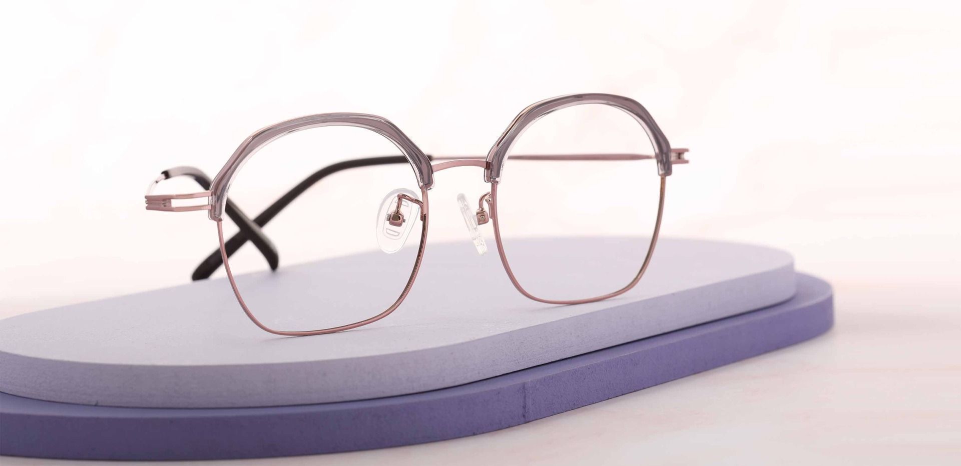 Jolene Browline Prescription Glasses - Gray