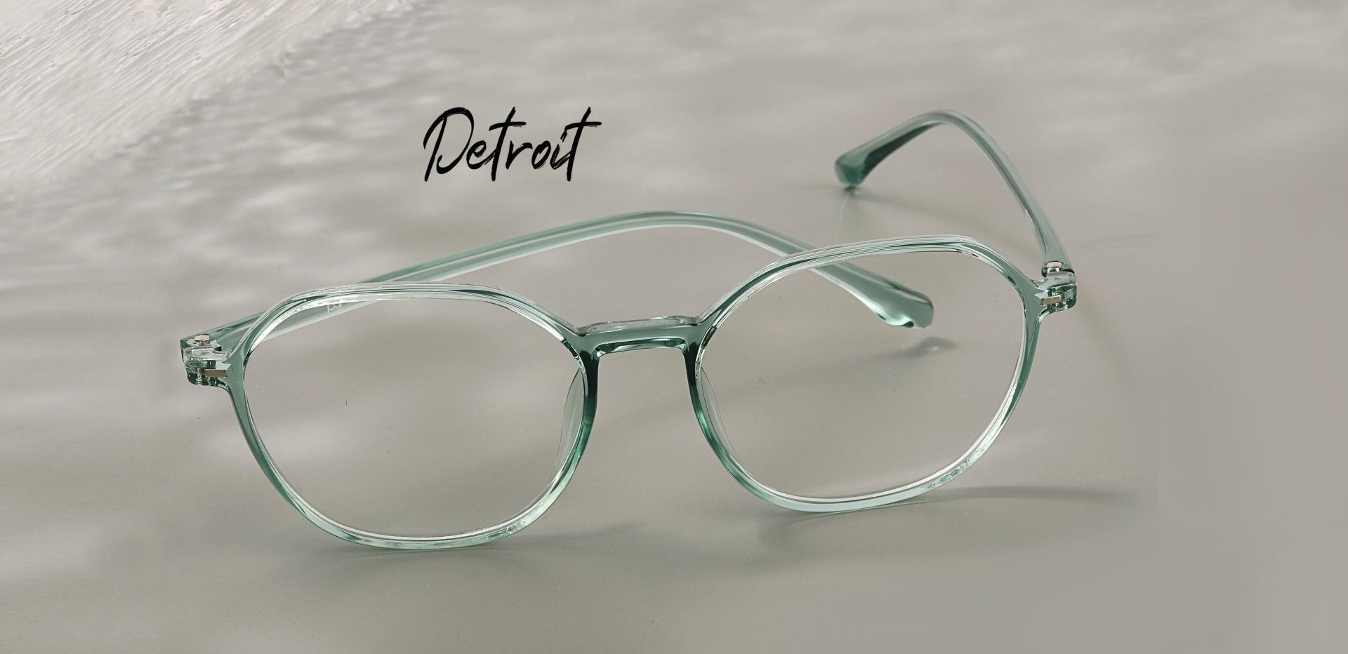 Detroit Geometric Blue Light Blocking Glasses - Green