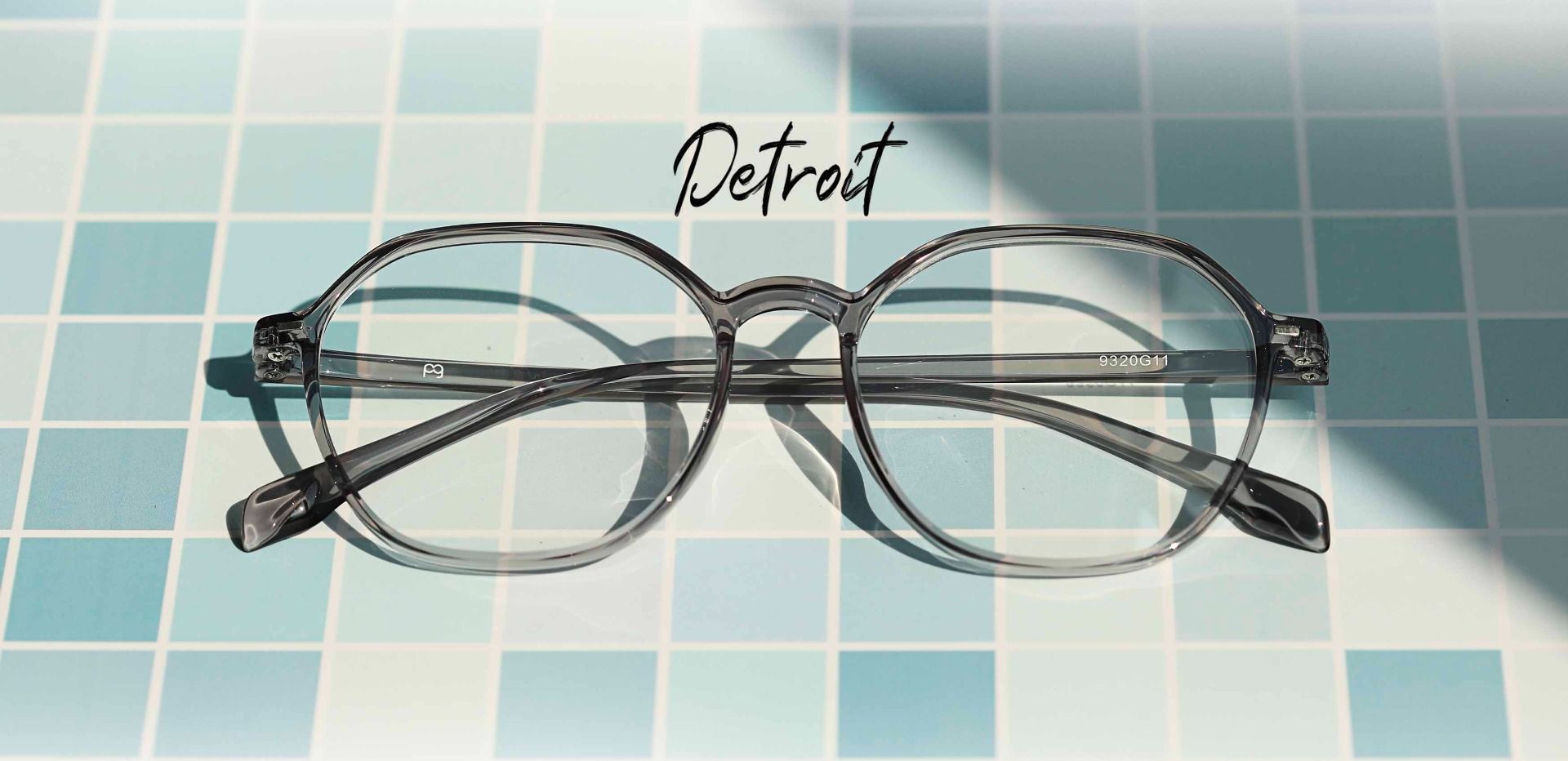 Detroit Geometric Eyeglasses Frame - Gray