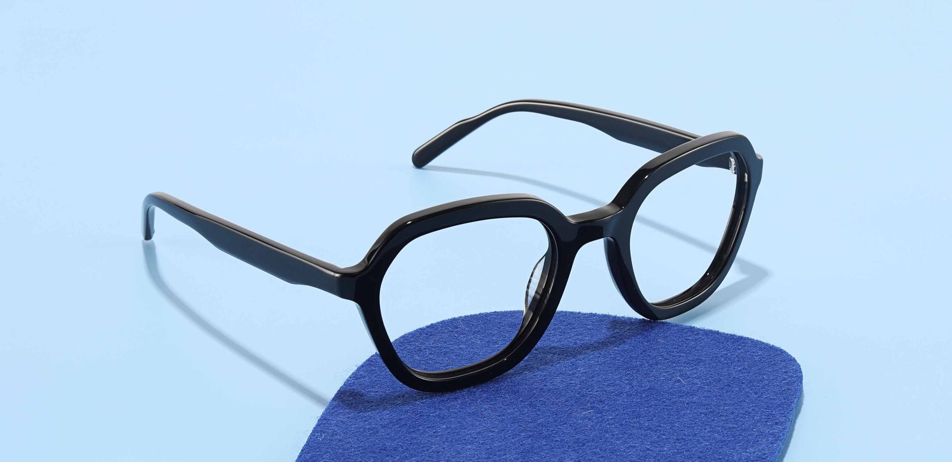 Burke Geometric Eyeglasses Frame - Black