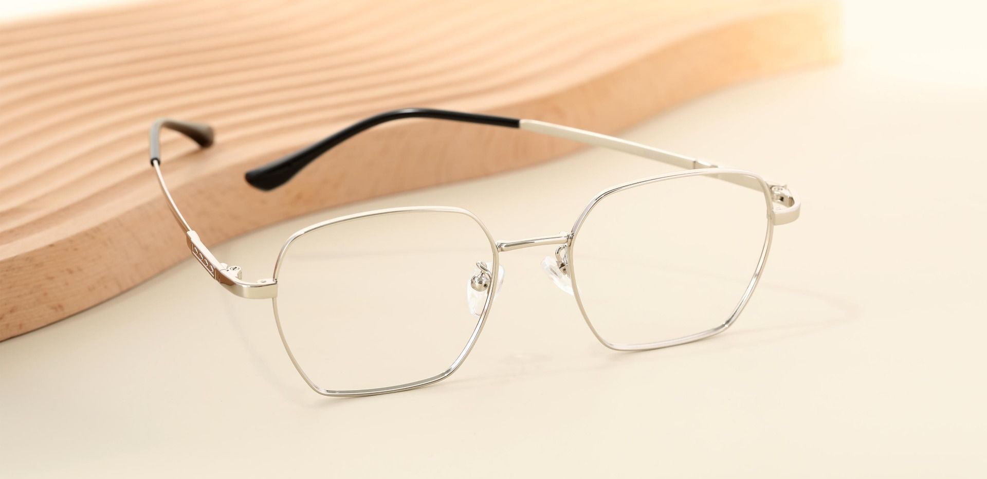 Dawson Geometric Prescription Glasses - Silver