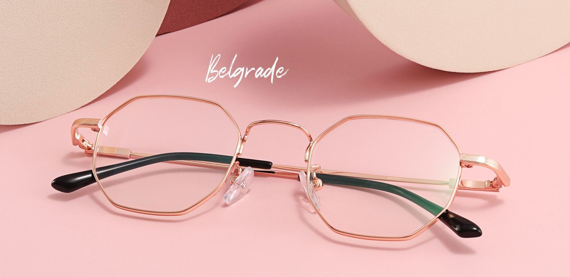 Belgrade Geometric Prescription Glasses Rose Gold Women S Eyeglasses Payne Glasses